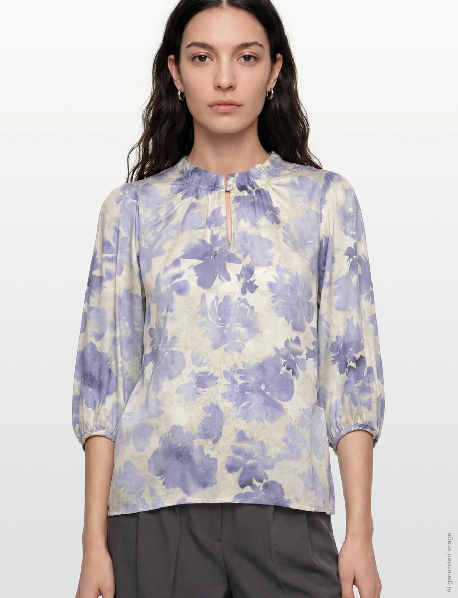 Claire Woman - Cwraquelita - langærmede bluser - blueprint - 3