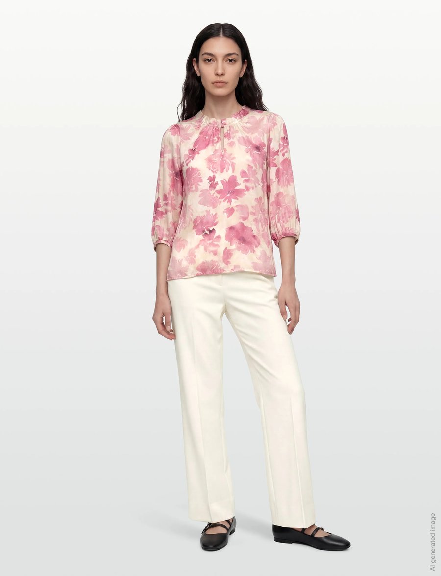 Claire Woman - Cwraquelita - pikkade varrukatega pluusid - coral blush - 0