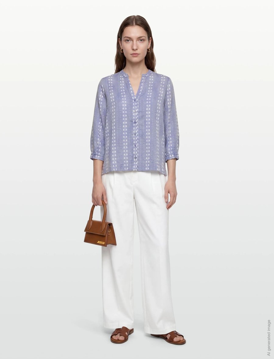 Claire Woman - Cwsafira - långärmade skjortor - vista blue - 0