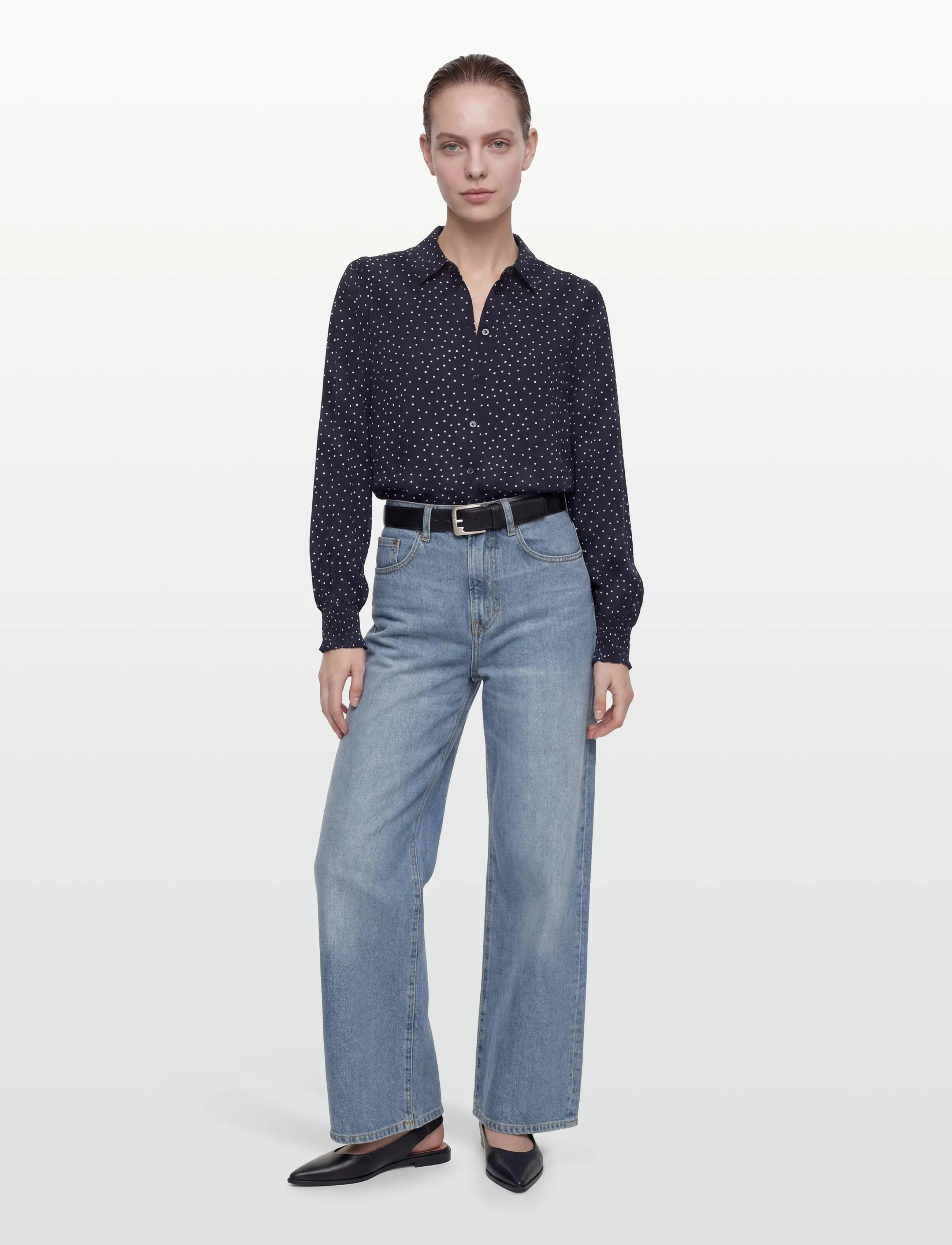 Claire Woman Cwrhona - Blouses - DARK NAVY / navy