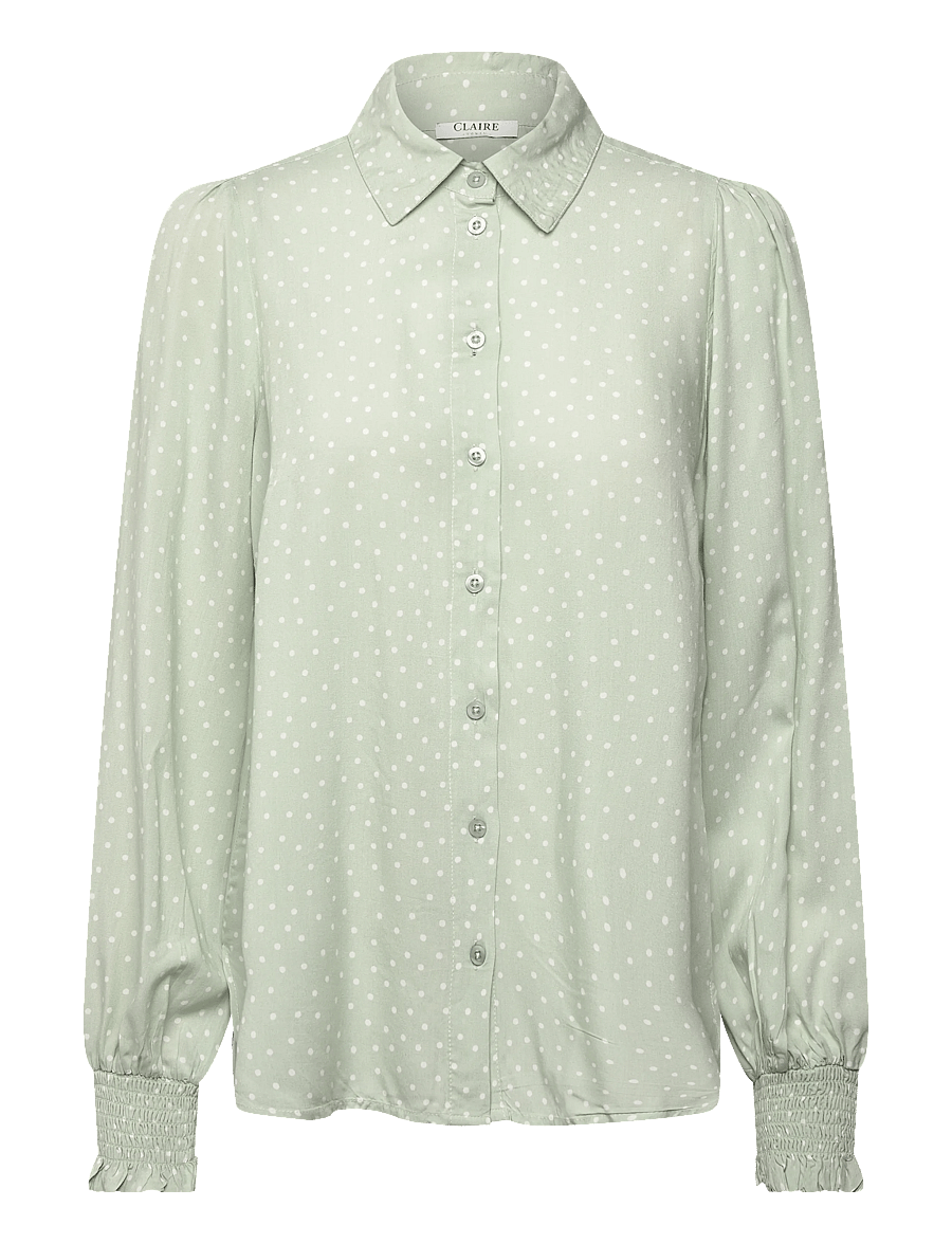 Claire Woman - Cwrhona - long sleeved blouses - pale aqua - 1