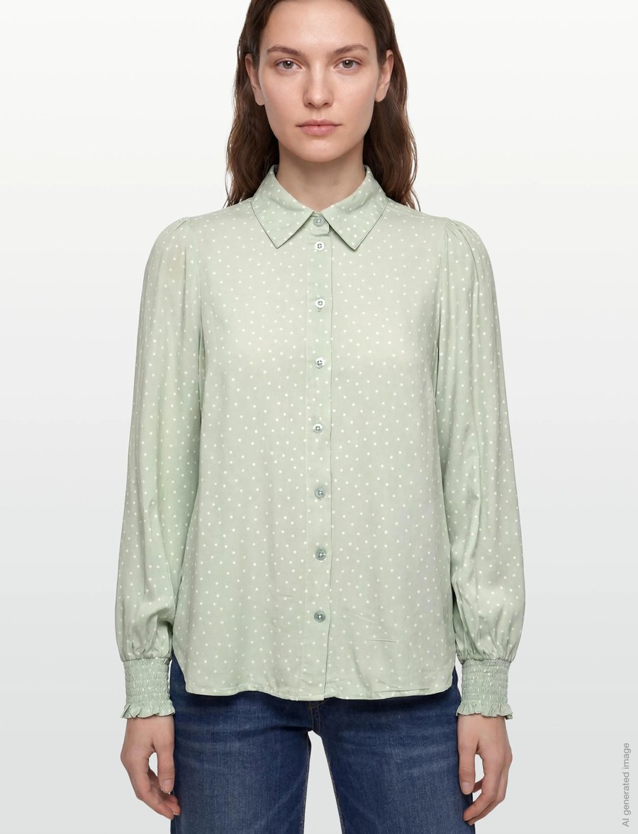 Claire Woman - Cwrhona - long sleeved blouses - pale aqua - 3