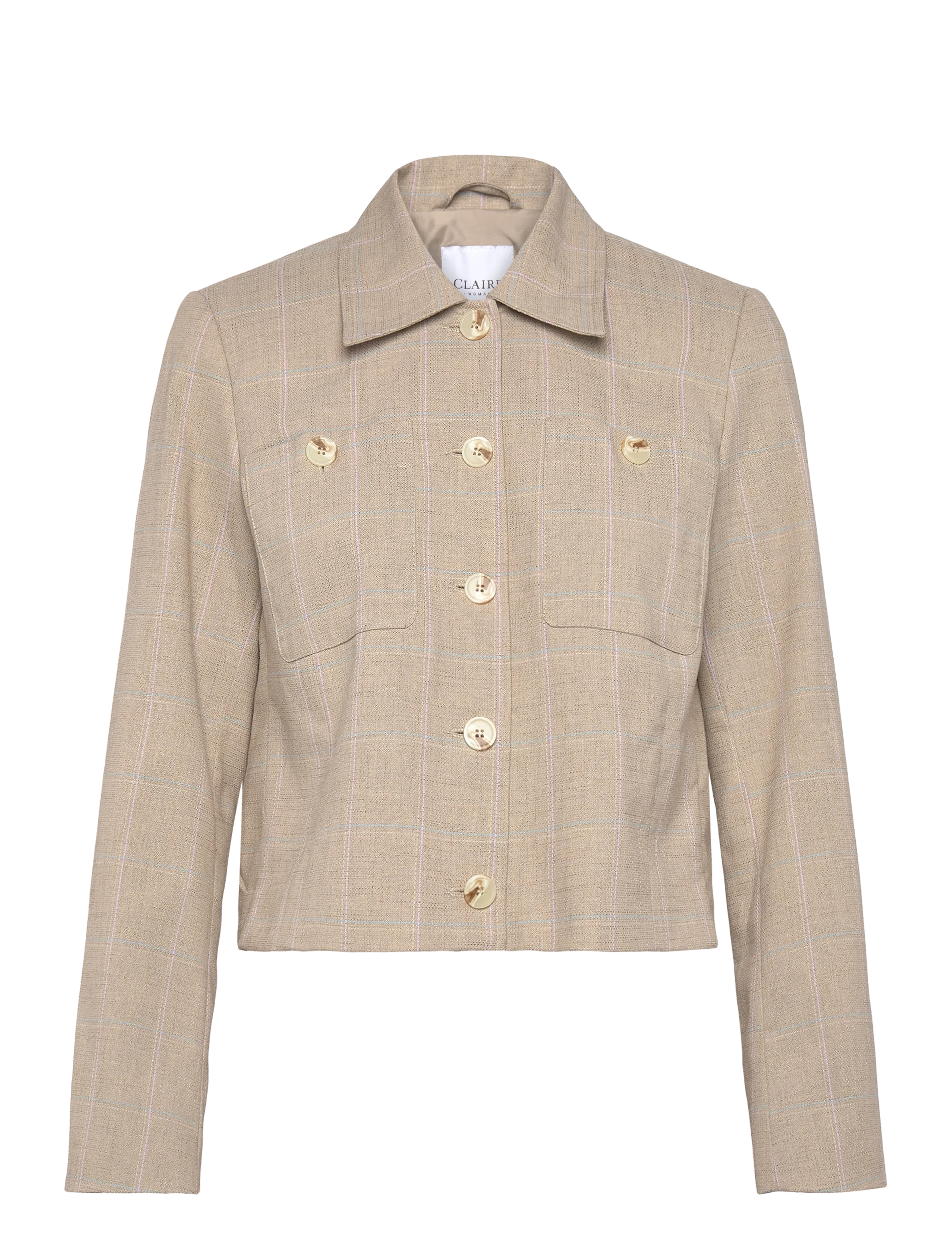 Claire Woman Cweaemilie, 36, Blazer, Beige - Cropped Frauen