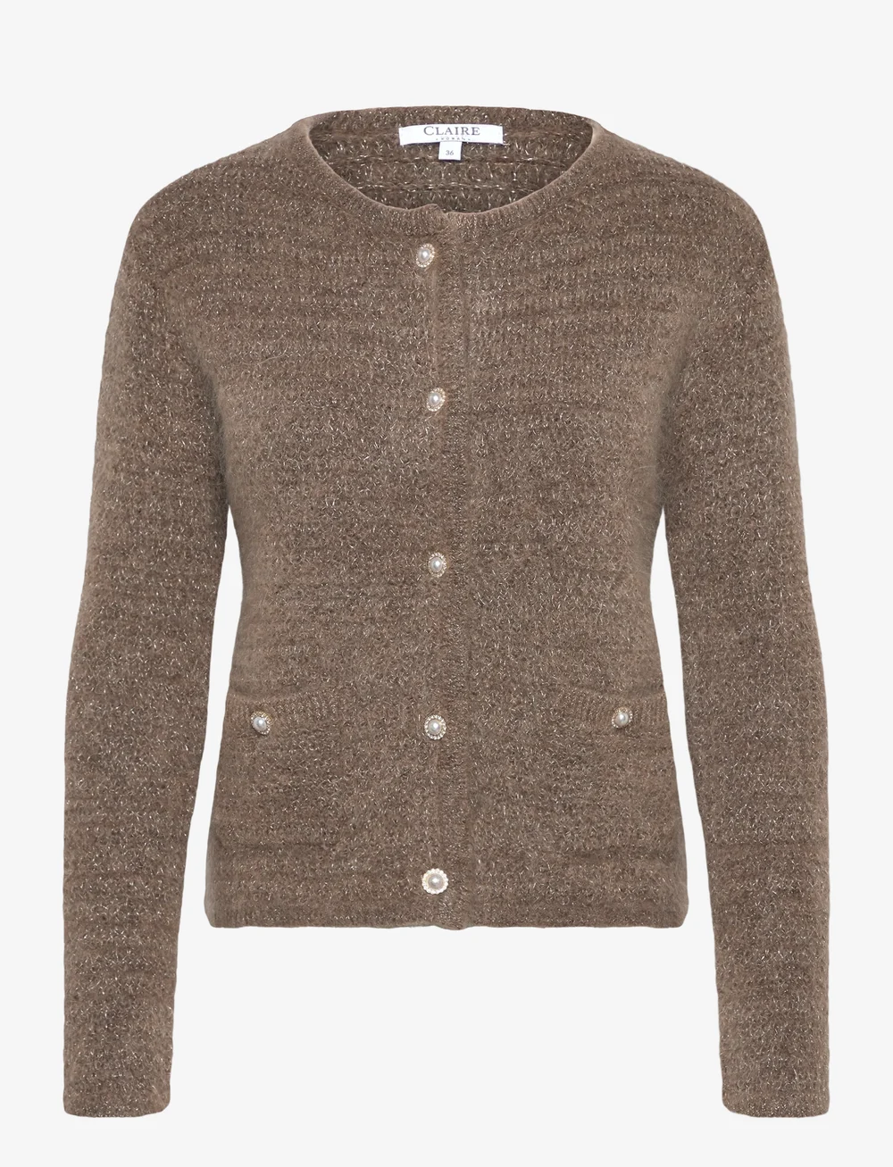 Claire Woman - Cwcasilda - cardigans - cacao melange - 0