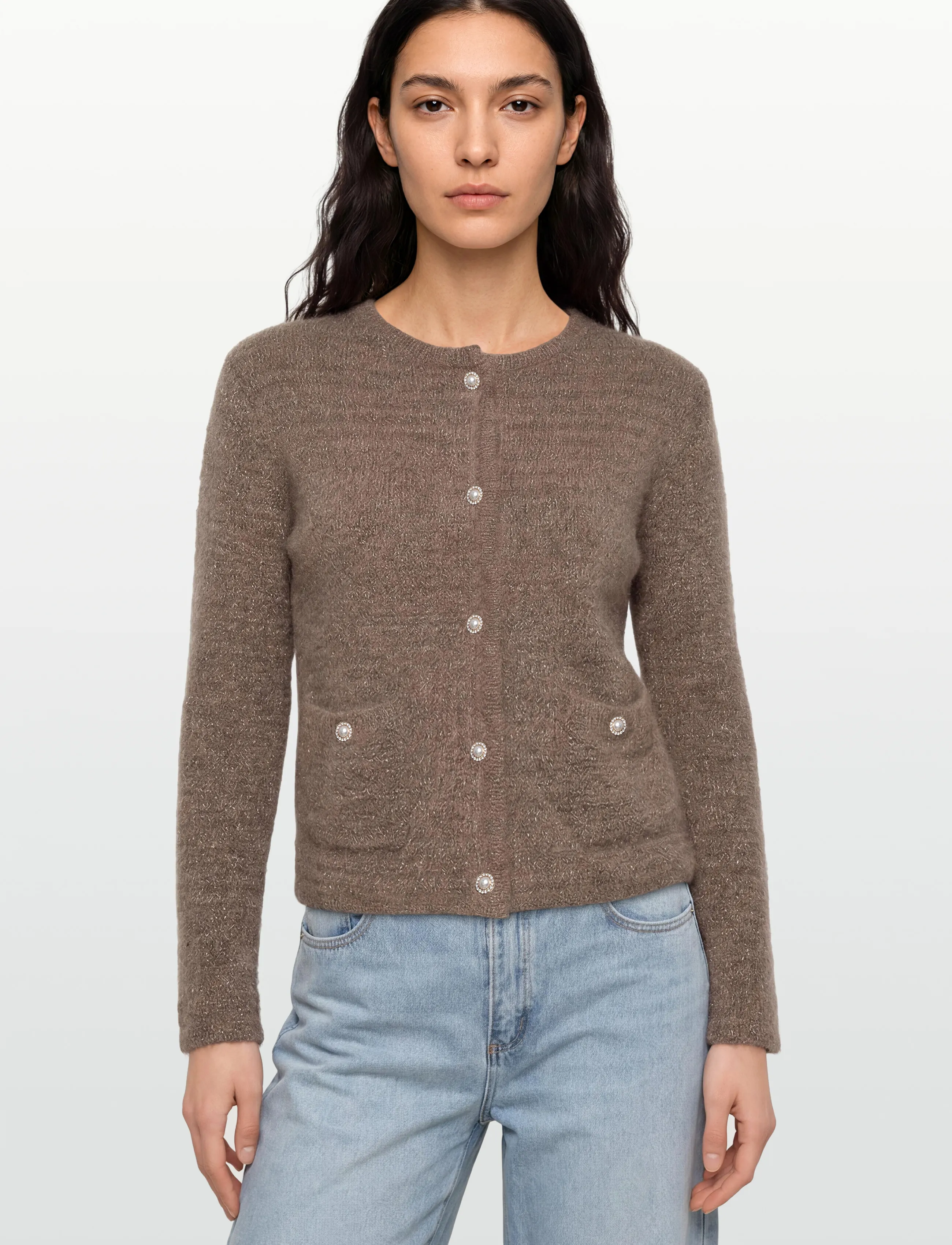 Claire Woman - CWCasilda - cardigans - cacao melange - 3