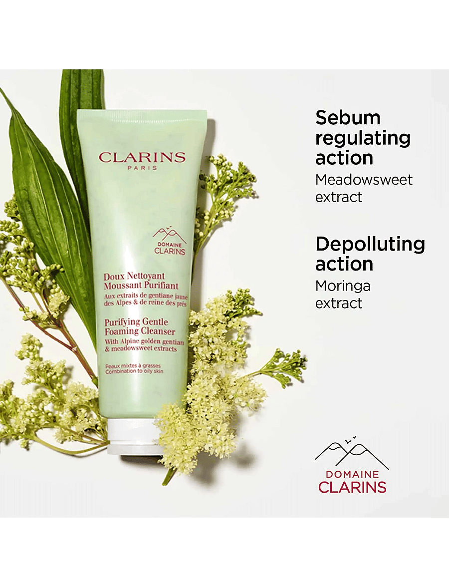 Clarins - Gentle Foaming Cleanser Purifying 125 ml - vaahtoavat puhdistusaineet - clear - 2