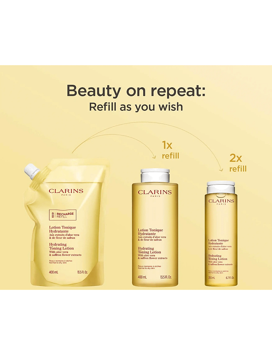 Clarins - Toning Lotion Hydrating 400 ml - rakagefandi tóner - clear - 4