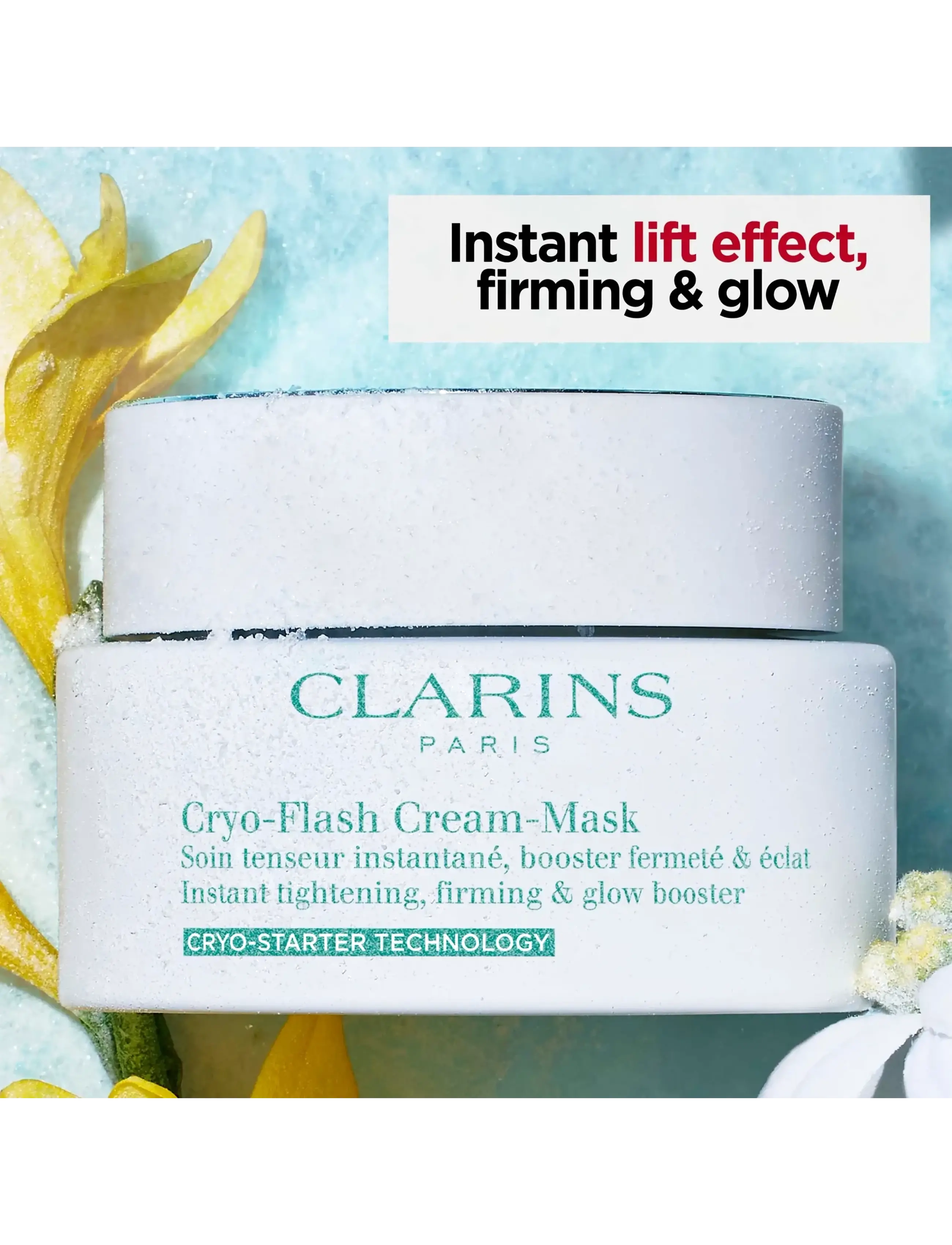 Clarins - Cryo Flash cream-mask 75 ml - fugtgivende masker - clear - 3
