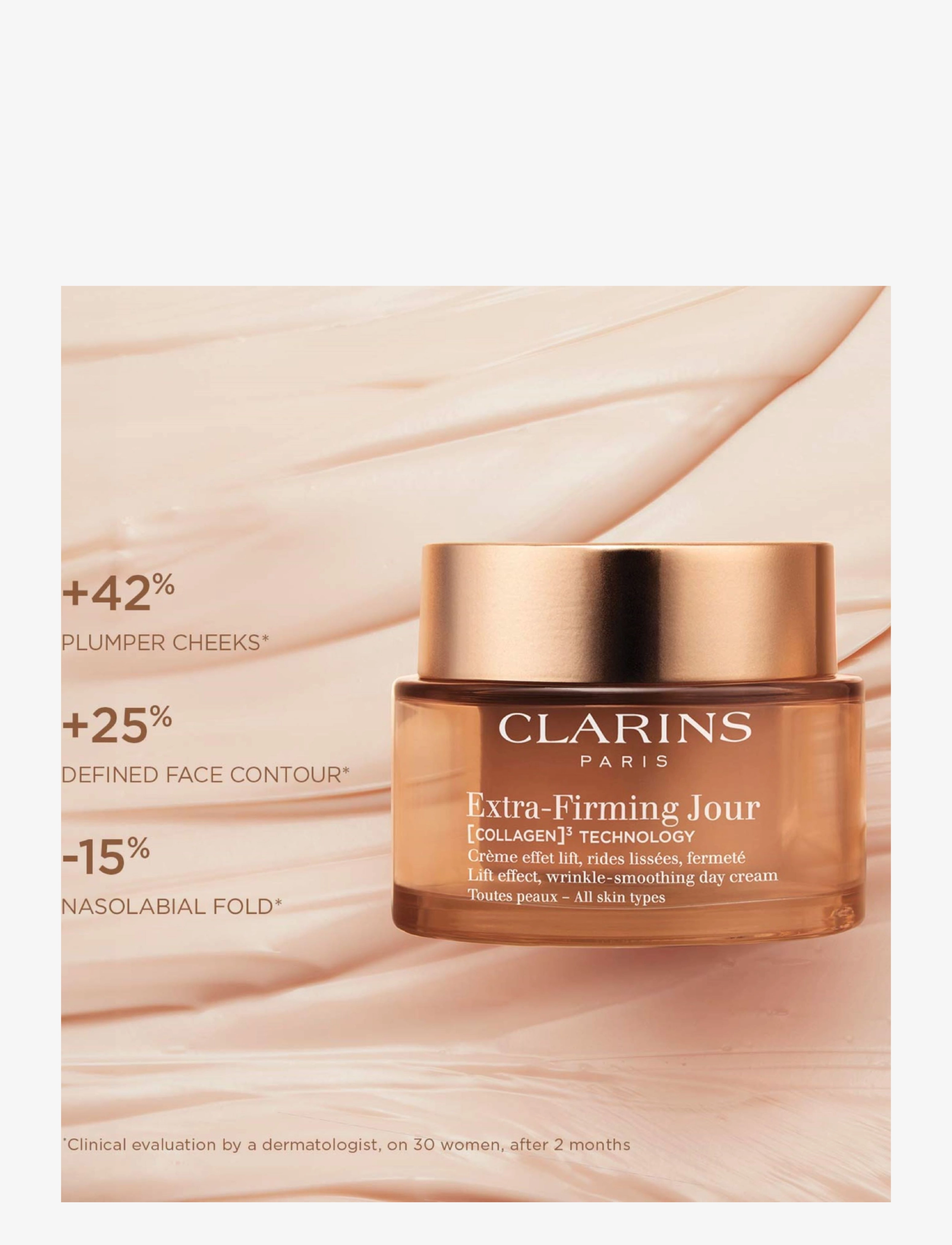 Clarins - Extra-Firming Day cream all skin types 50 ml - fugtpleje - clear - 1