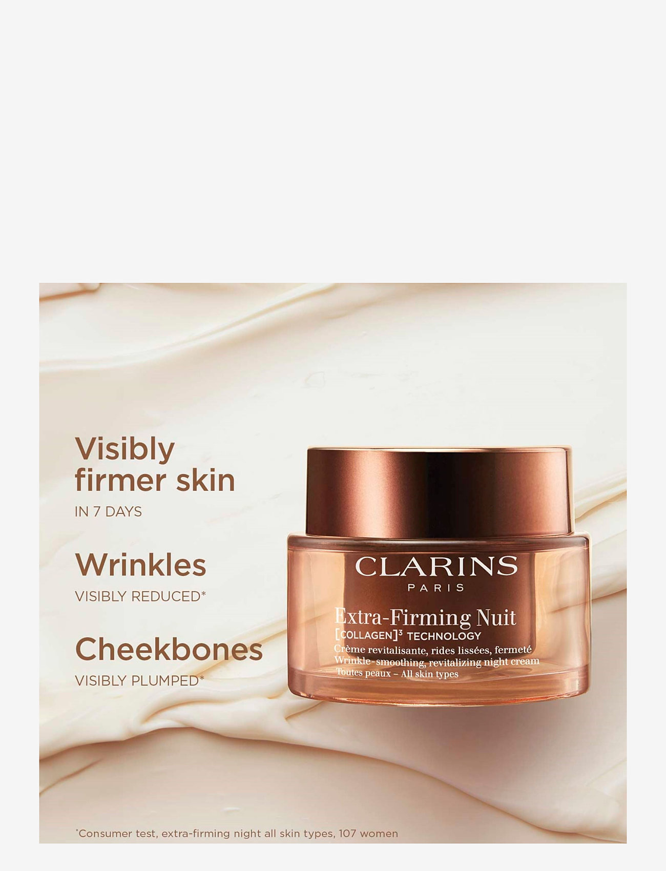 Clarins - Extra-Firming Night cream all skin types 50 ml - sommarens hudvård  - clear - 1