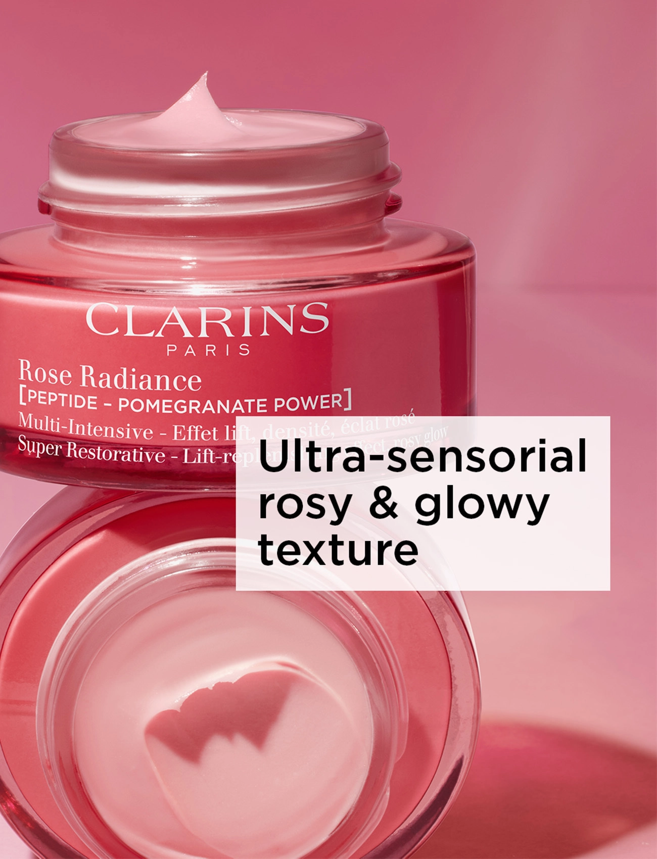 Clarins - Super Restorative Rose Radiance day cream 50 ml - sommarens hudvård  - clear - 1