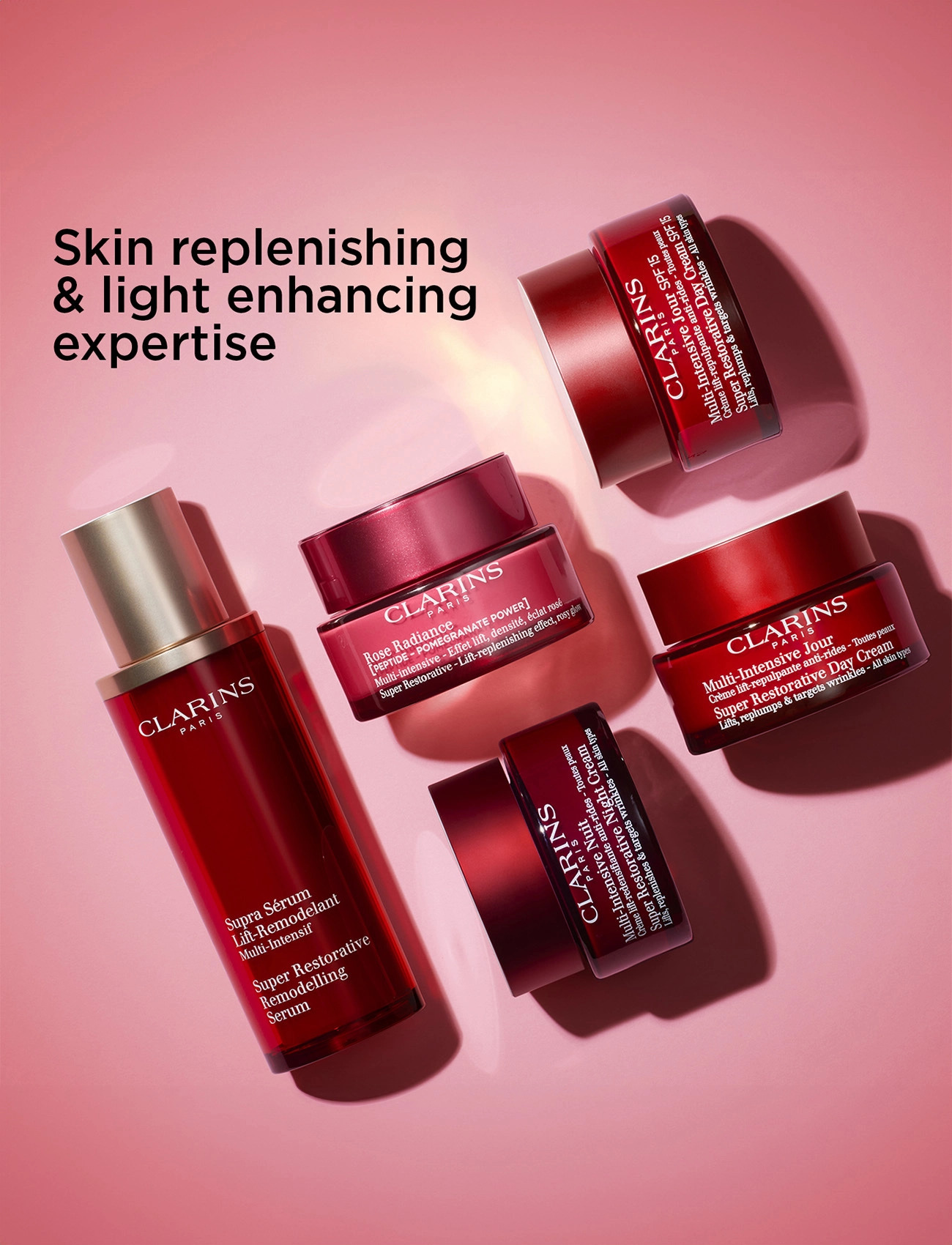 Clarins - Super Restorative Rose Radiance day cream 50 ml - sommarens hudvård  - clear - 4
