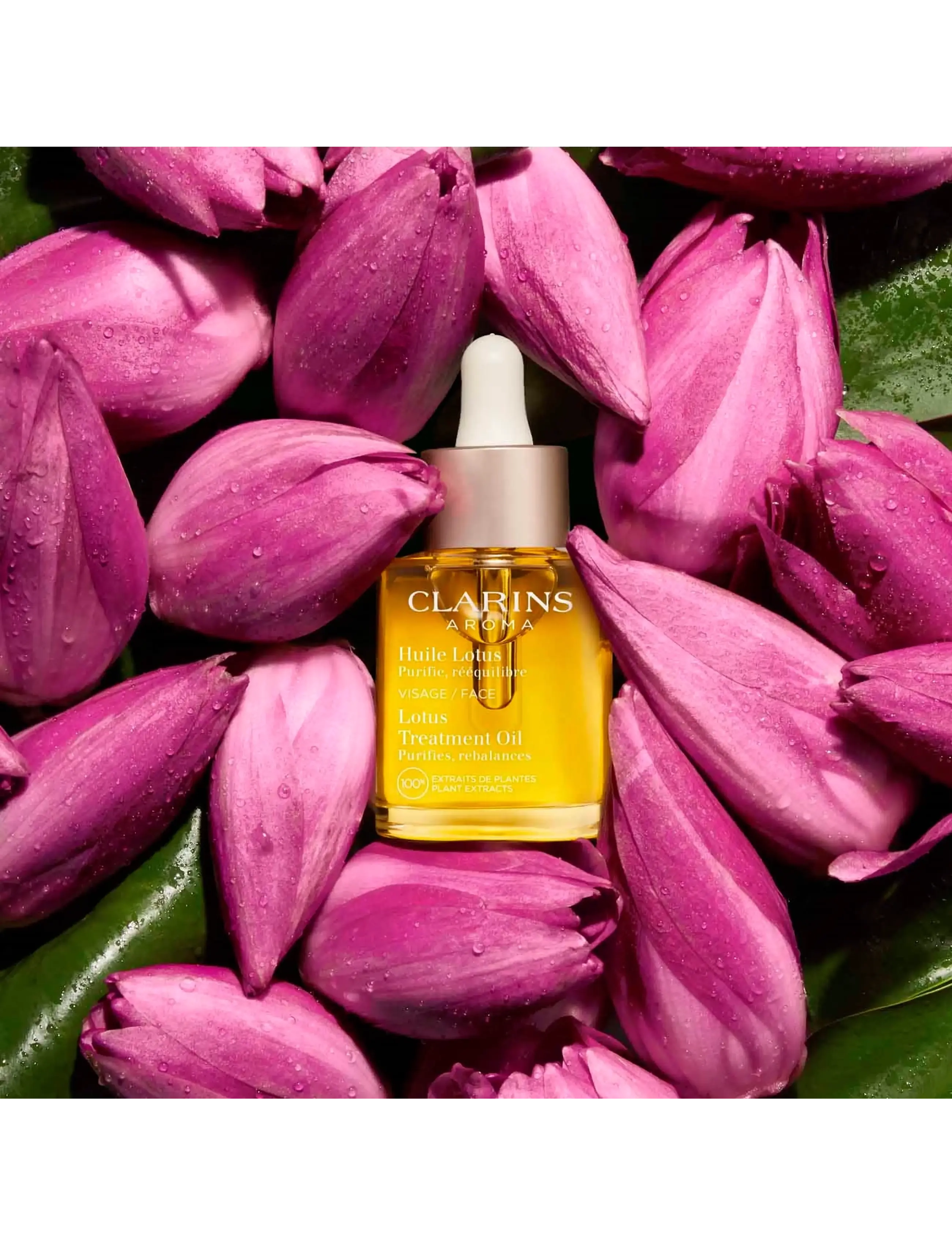 Clarins - Face Treatment Oils Lotus for oily or combinated skin 30 ml - serum og oljer - no color - 2