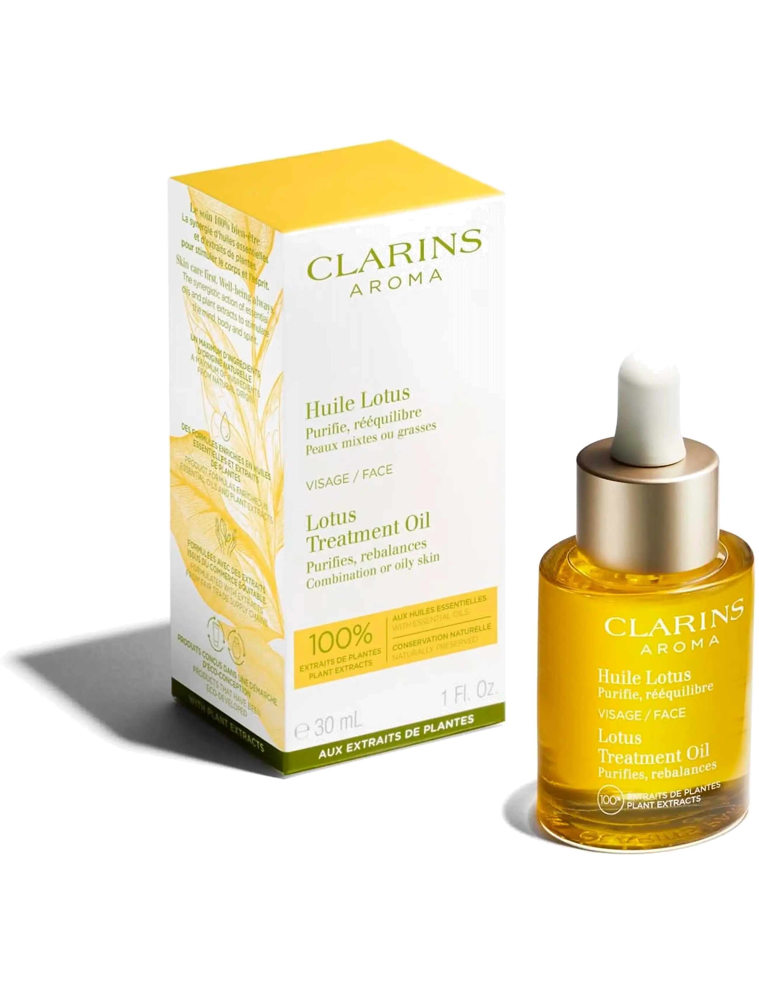 Clarins - Face Treatment Oils Lotus for oily or combinated skin 30 ml - serum og oljer - no color - 3