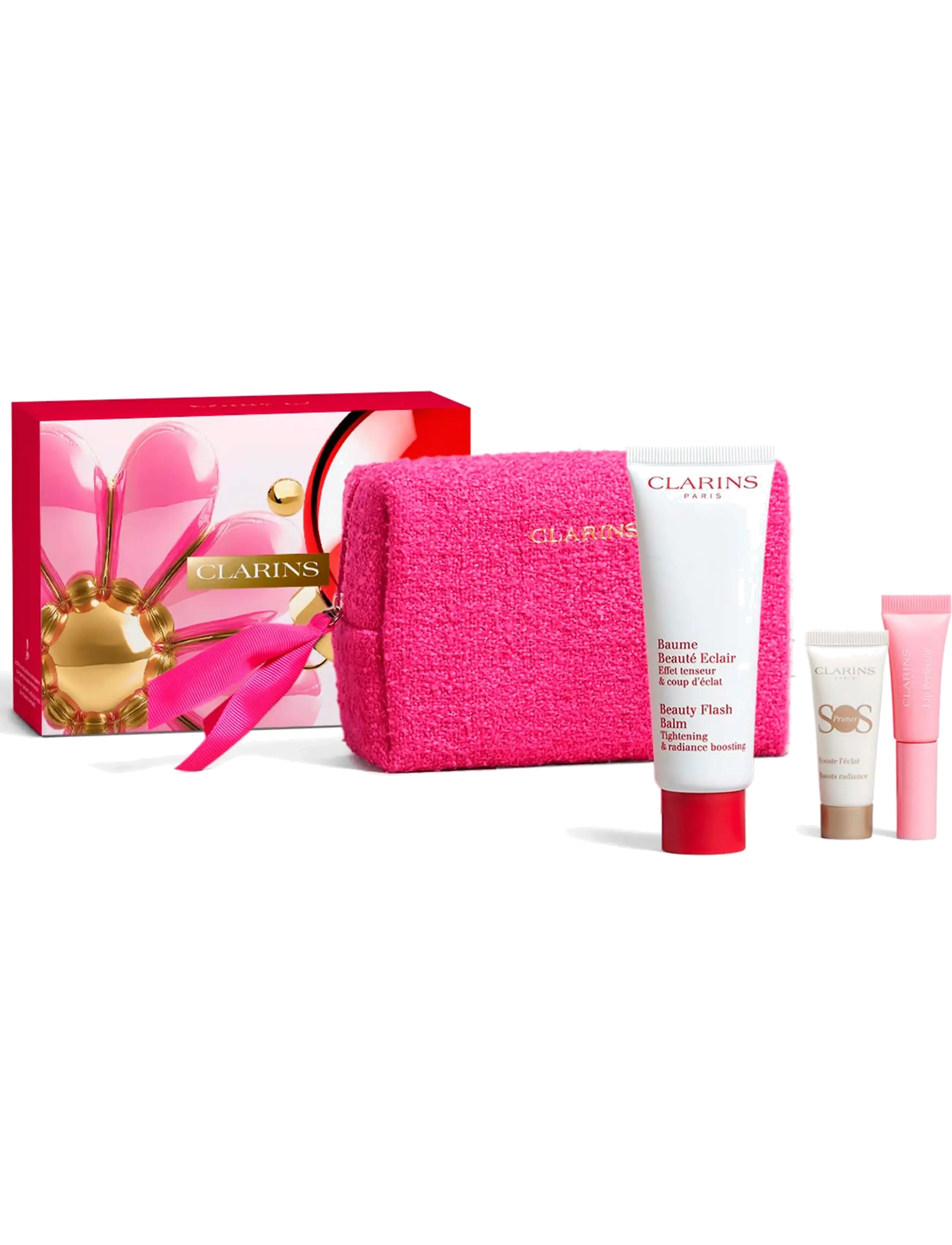 Clarins Instant Beauty BF balm 50ml/SOS white 10ml/Lip perfector 21 mini 5ml 65 ml - Mellem 200-500 kr - CLEAR / undefined