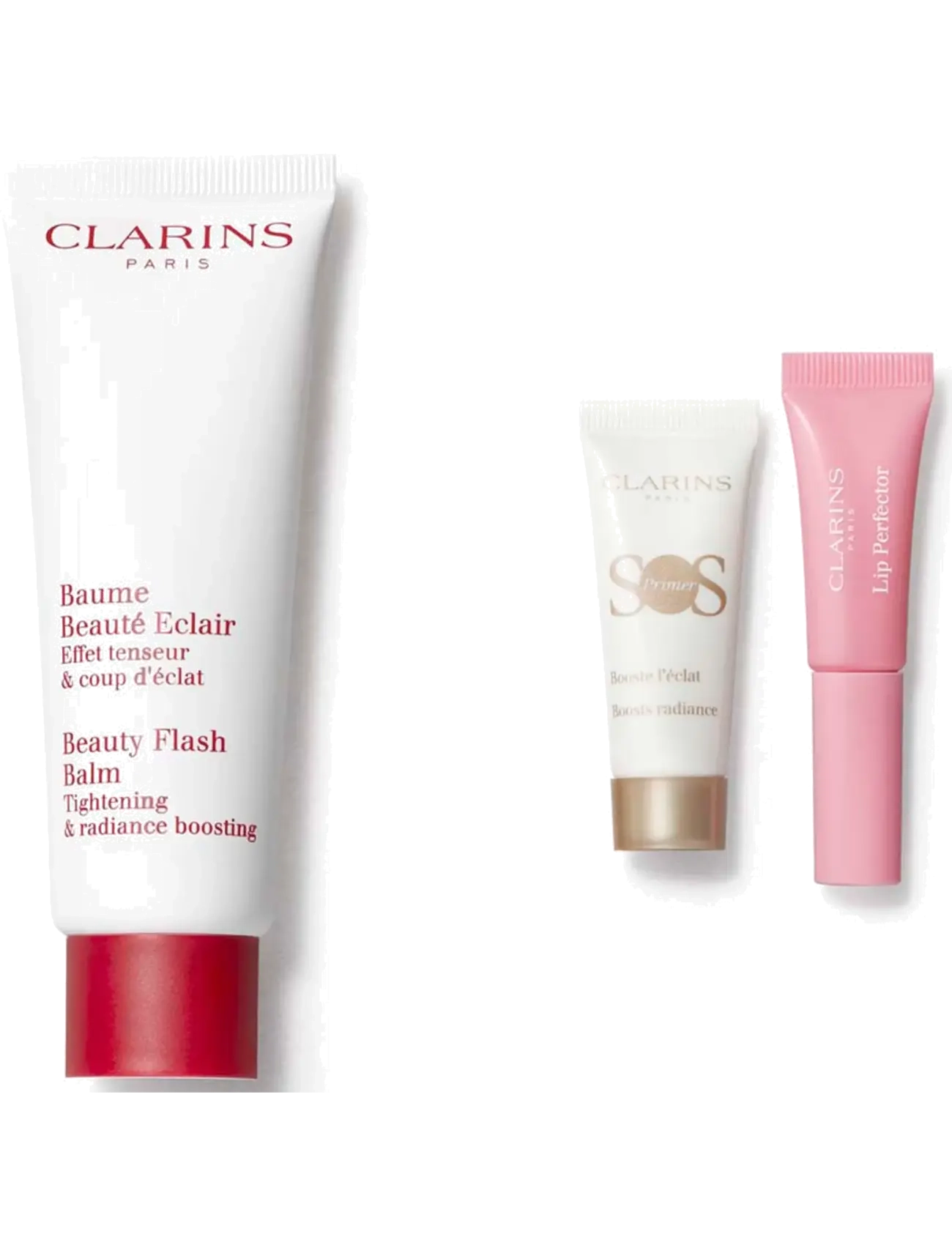 Clarins - Instant Beauty BF balm 50ml/SOS white 10ml/Lip perfector 21 mini 5ml 65 ml - mellem 200-500 kr - clear - 1