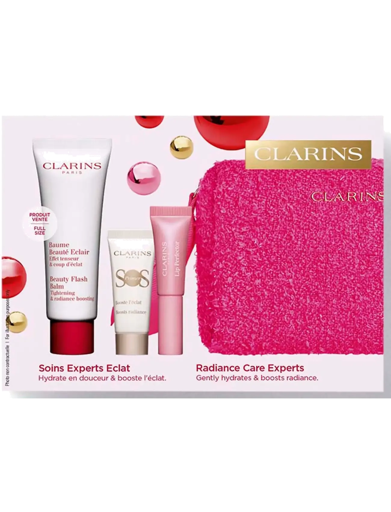 Clarins - Instant Beauty BF balm 50ml/SOS white 10ml/Lip perfector 21 mini 5ml 65 ml - mellem 200-500 kr - clear - 2