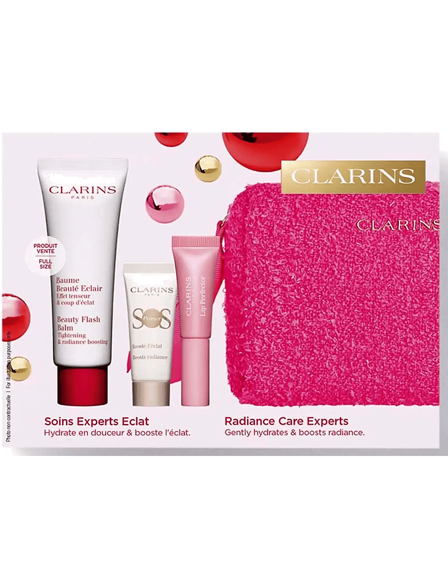 Clarins - Instant Beauty BF balm 50ml/SOS white 10ml/Lip perfector 21 mini 5ml 65 ml - gåvoset - clear - 2