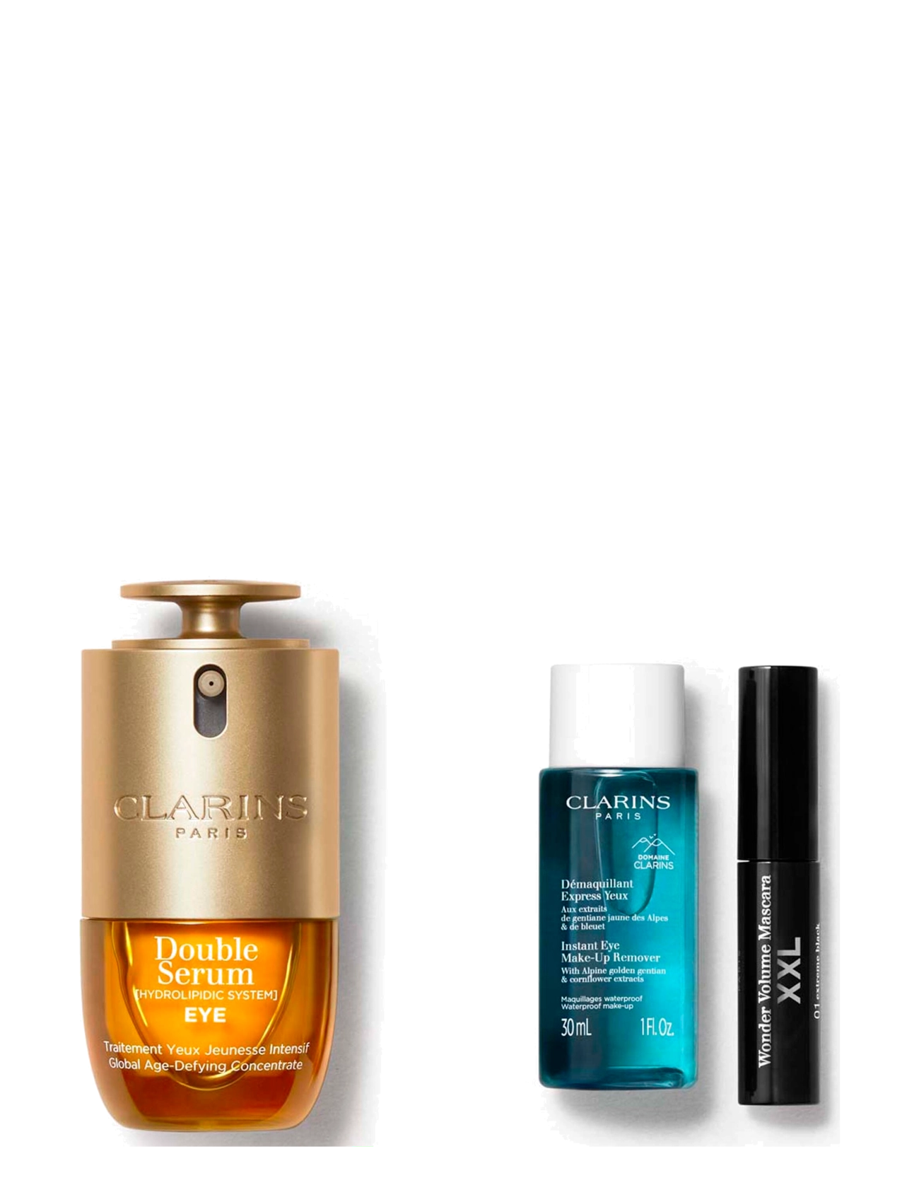 Clarins - Eye Double serum 20ml/IEMUR 30ml/XXL 01 mini 53.4 ml - til hende - clear - 1