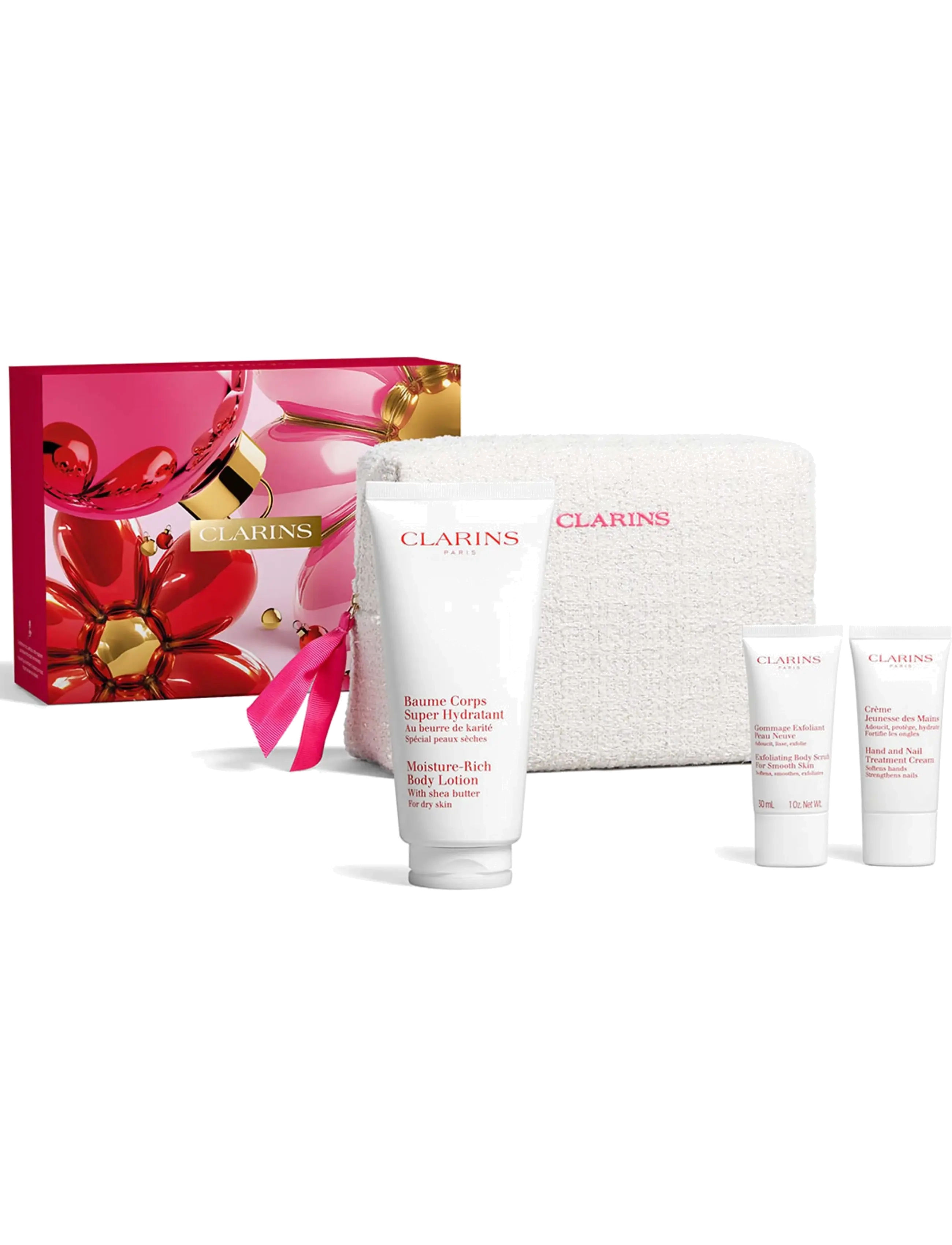 Clarins Hydrating MRBL 200ml/EXFO fod scrub 30ml/H&N treat 30ml 260 ml - Clarins - CLEAR / undefined