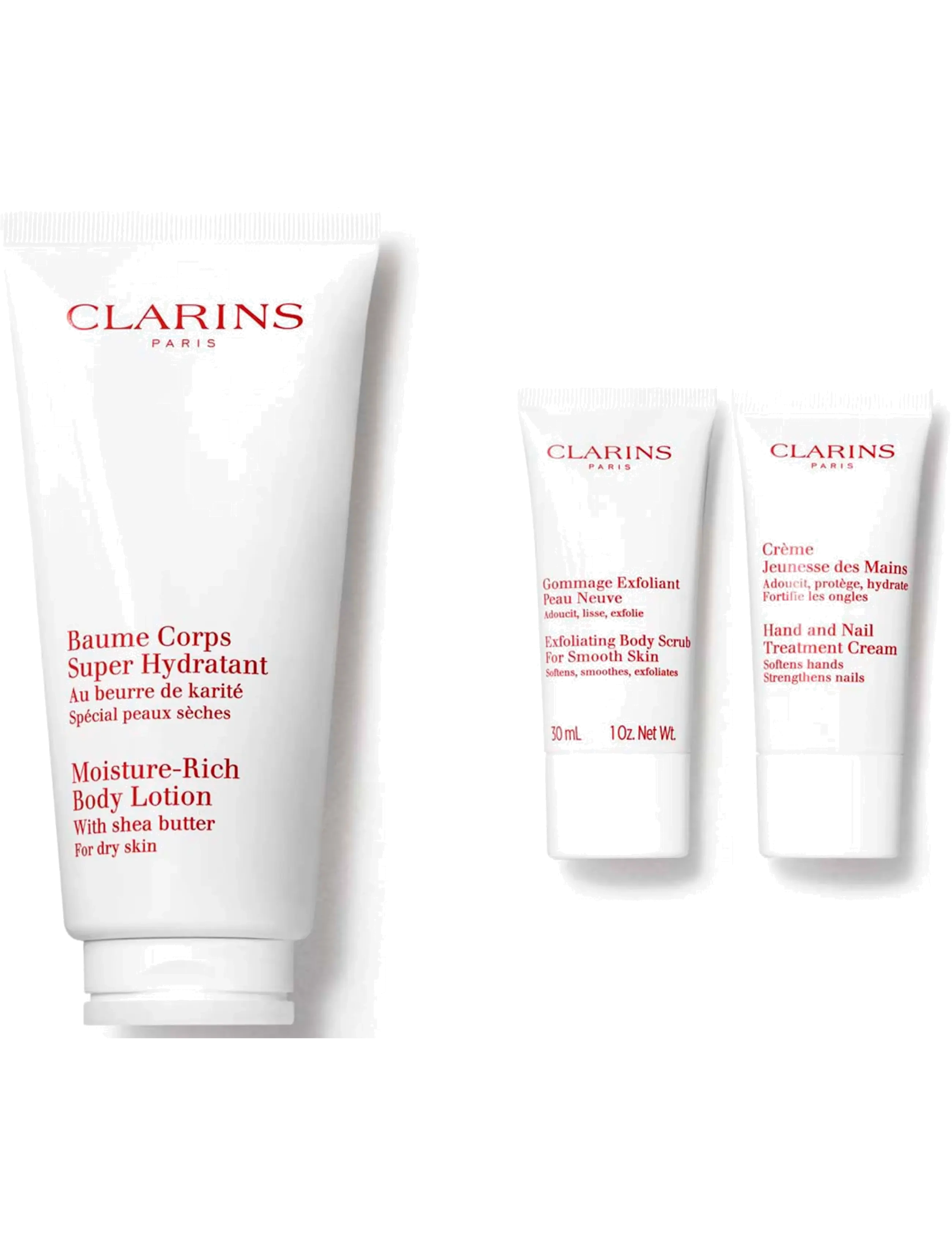 Clarins - Hydrating MRBL 200ml/EXFO fod scrub 30ml/H&N treat 30ml 260 ml - clear - 2