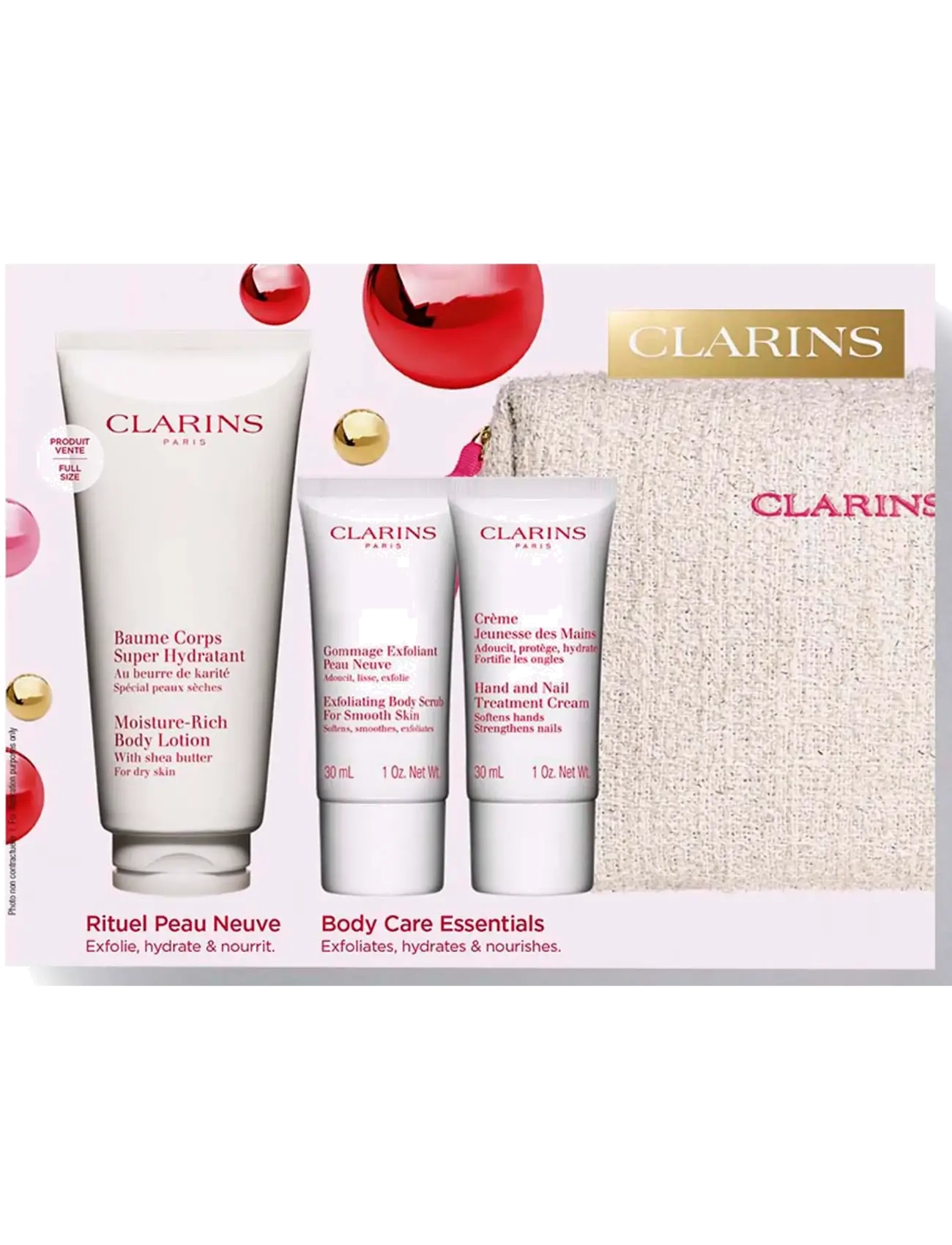 Clarins - Hydrating MRBL 200ml/EXFO fod scrub 30ml/H&N treat 30ml 260 ml - clear - 3