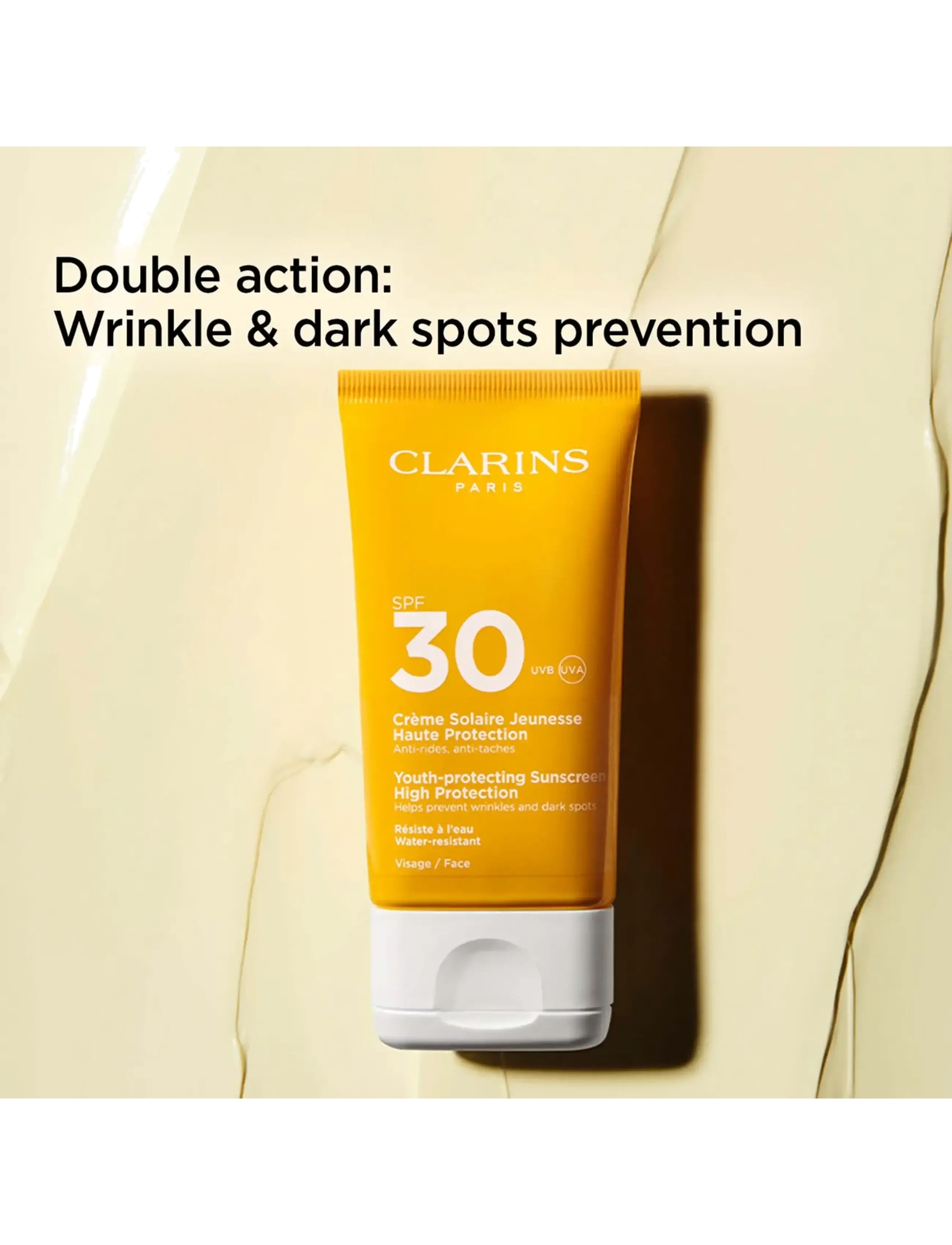 Clarins - Sun Face Dry touch sun care cream spf 30 50 ml - til ansigtet - clear - 1