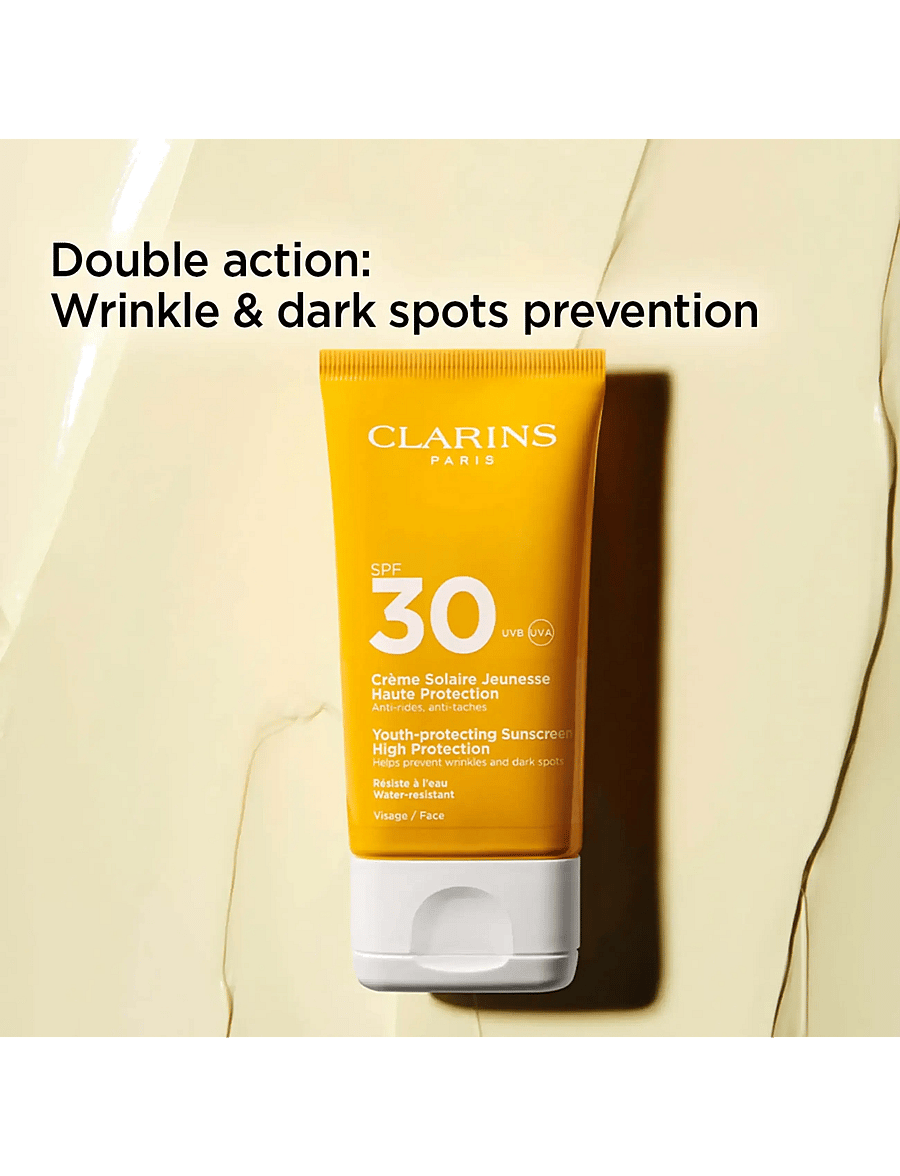 Clarins - Sun Face Dry touch sun care cream spf 30 50 ml - til ansigtet - clear - 1