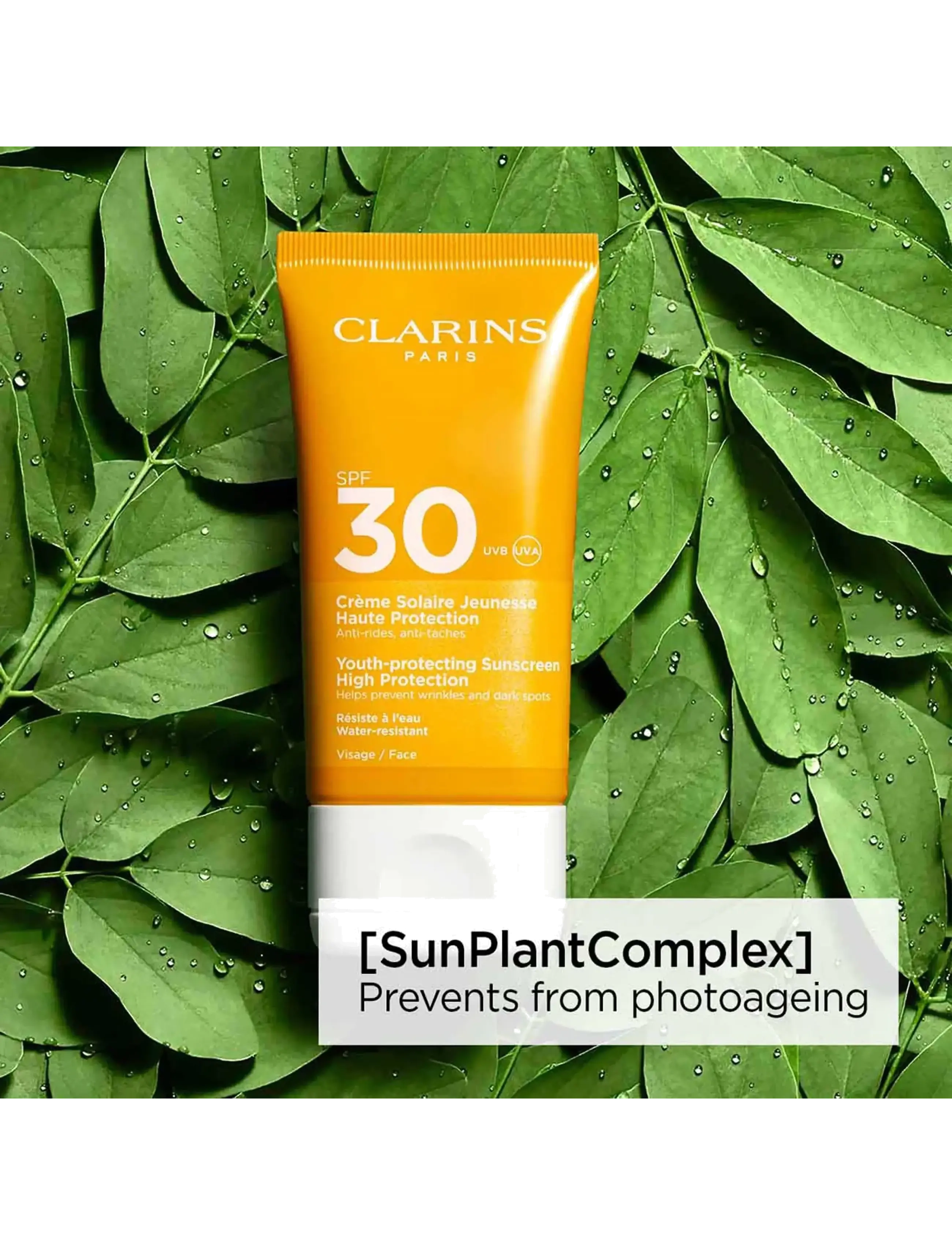 Clarins - Sun Face Dry touch sun care cream spf 30 50 ml - til ansigtet - clear - 2