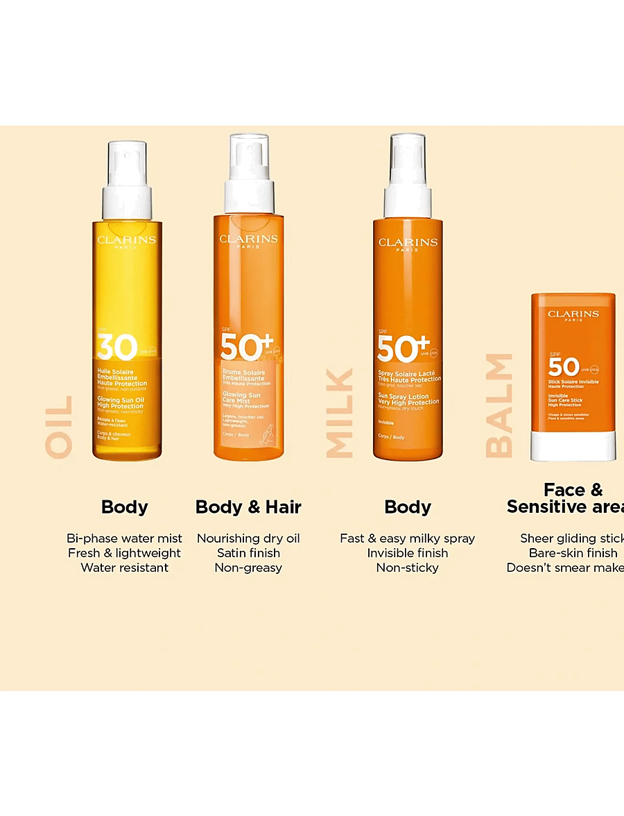 Clarins - Sun Face Dry touch sun care cream spf 30 50 ml - til ansigtet - clear - 4