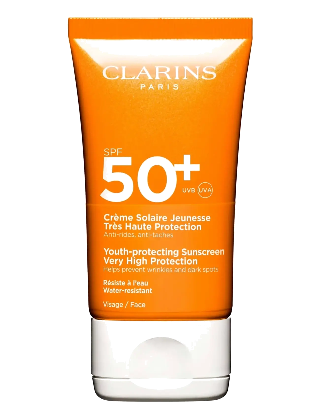 Clarins Sun Face Dry Touch Sun Care Cream Spf 50+ 50 Ml, Ansigt, Nude, Str: 50 ML