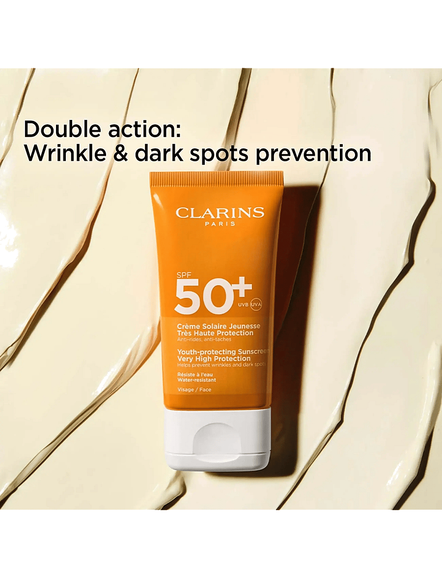 Clarins - Sun Face Dry touch sun care cream spf 50+ 50 ml - til ansigtet - clear - 1