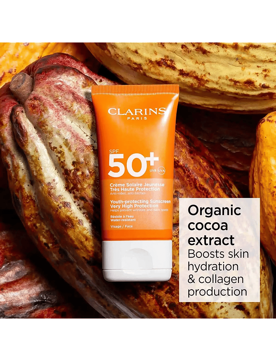 Clarins - Sun Face Dry touch sun care cream spf 50+ 50 ml - til ansigtet - clear - 2