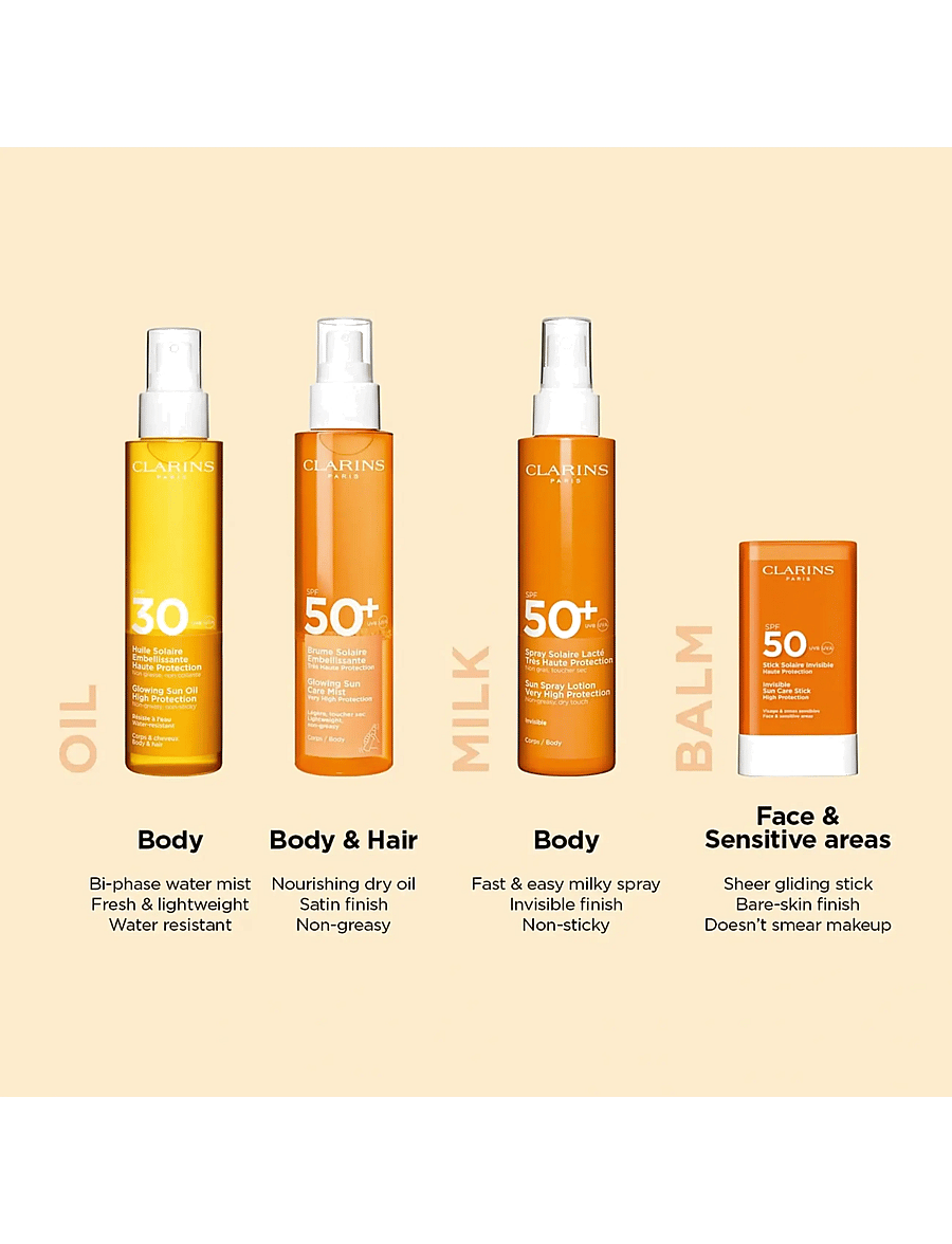 Clarins - Sun Face Dry touch sun care cream spf 50+ 50 ml - til ansigtet - clear - 4