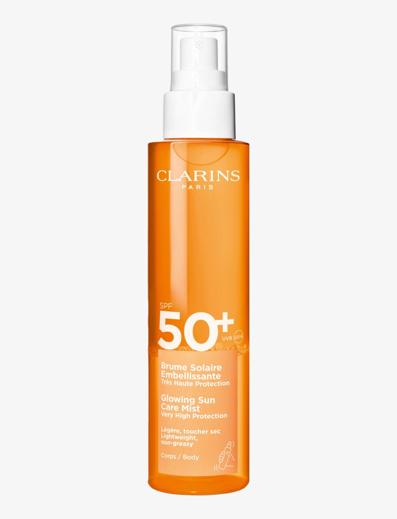 Clarins Sun Body Sun Care Water Mist Spf50+ 150 ml, 150 ml, Nude, Tonere > Ansigtsmist, Dame
