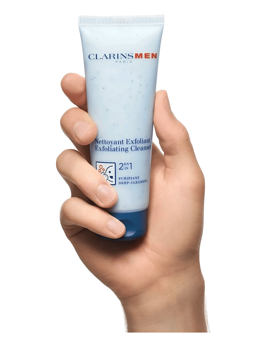 Clarins - Clarinsmen Wash Exfoliating cleanser retail 125ml 125 ml - húðflögnun - clear - 2
