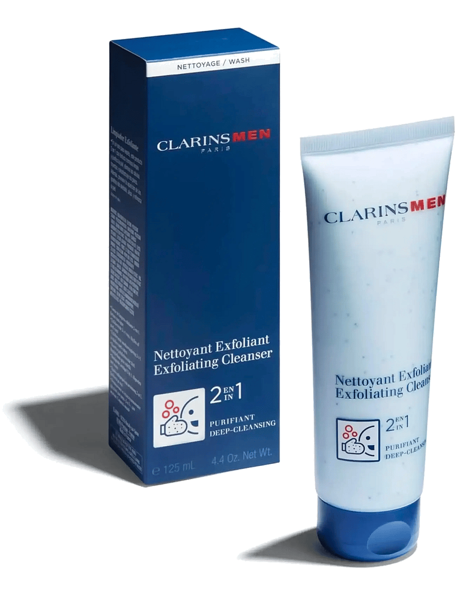 Clarins - Clarinsmen Wash Exfoliating cleanser retail 125ml 125 ml - húðflögnun - clear - 3