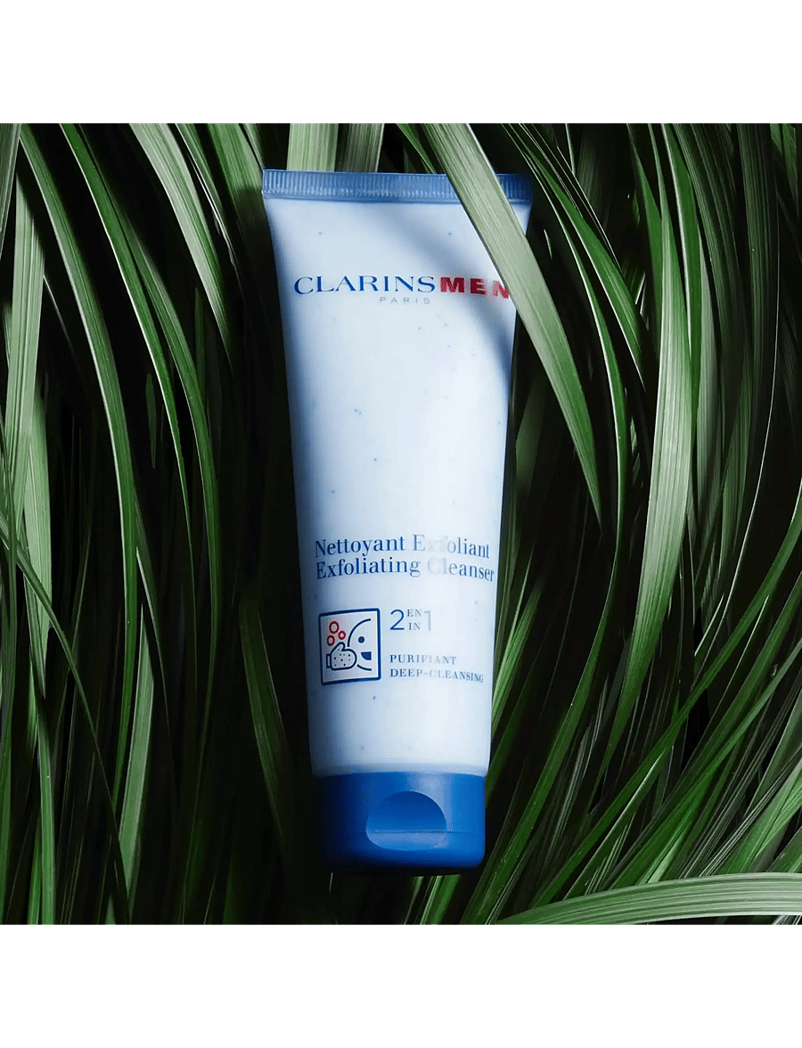 Clarins - Clarinsmen Wash Exfoliating cleanser retail 125ml 125 ml - húðflögnun - clear - 4