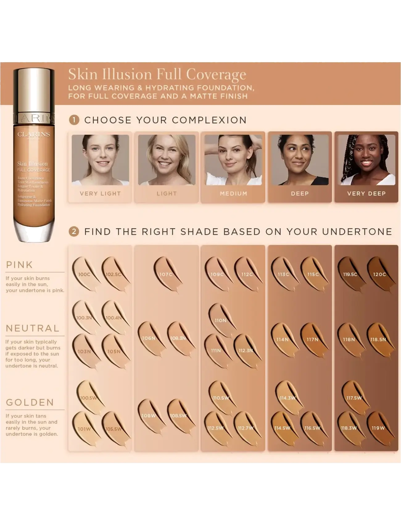 Clarins Skin Illusion Full Coverage Foundation dam – bild 6