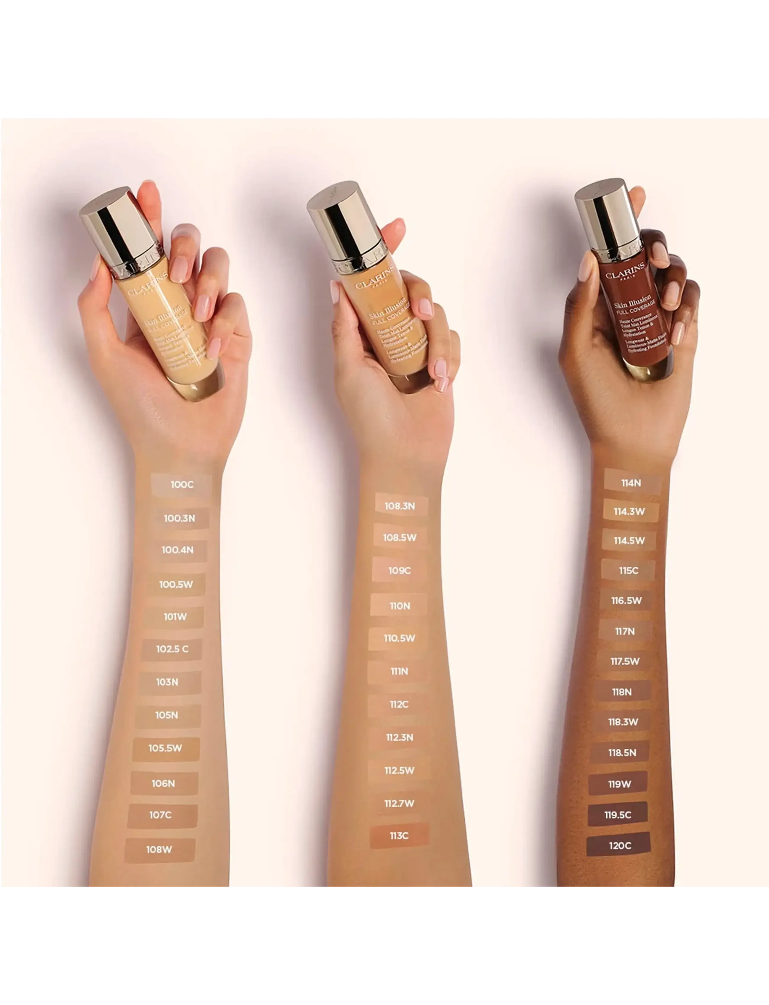 Clarins - Skin Illusion Full Coverage Foundation 119.5C 30 ml - makeup - clear - 5