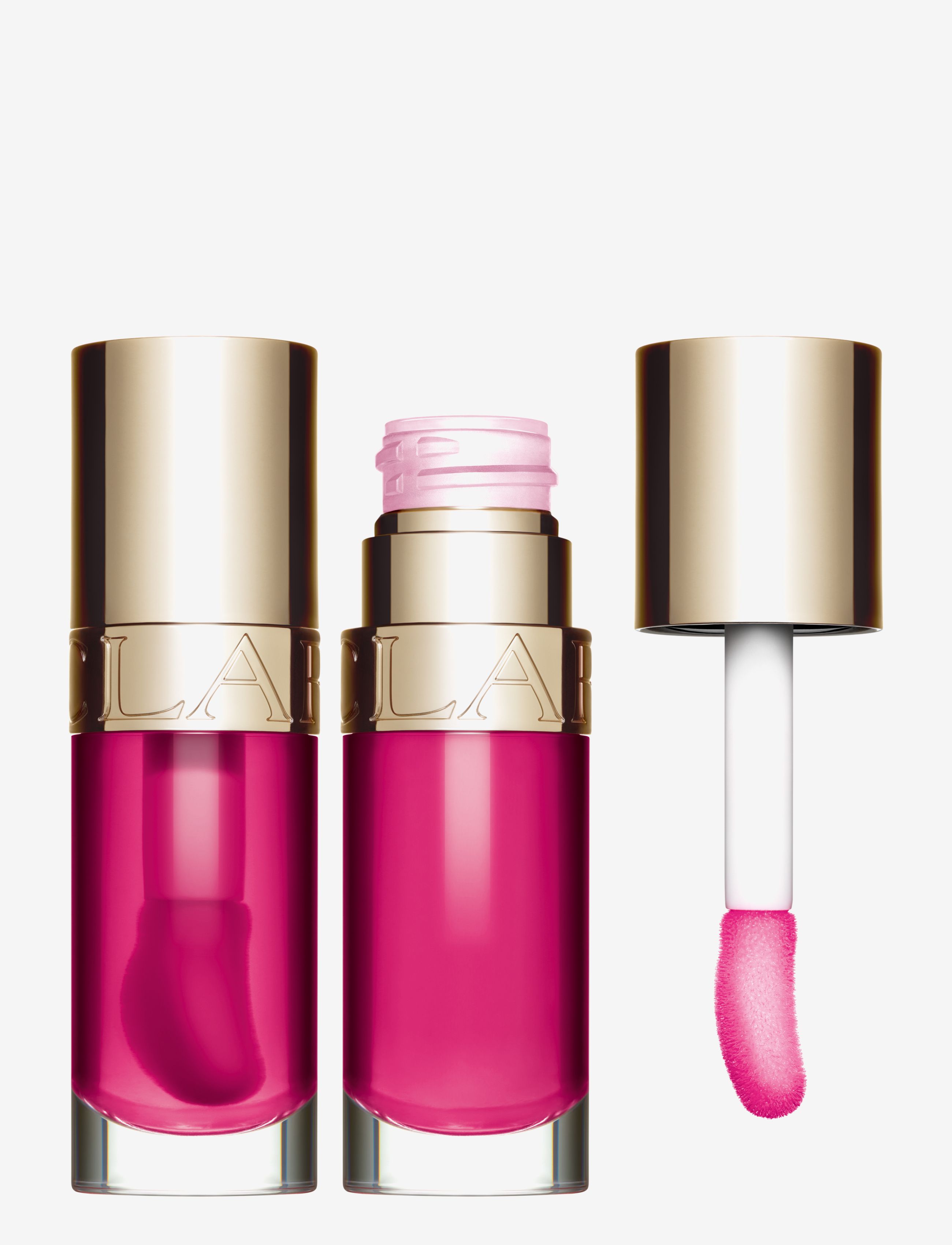 Clarins Lip Comfort Oil 02 Raspberry 7 Ml, Lipgloss, Pink, Str: 7 ML