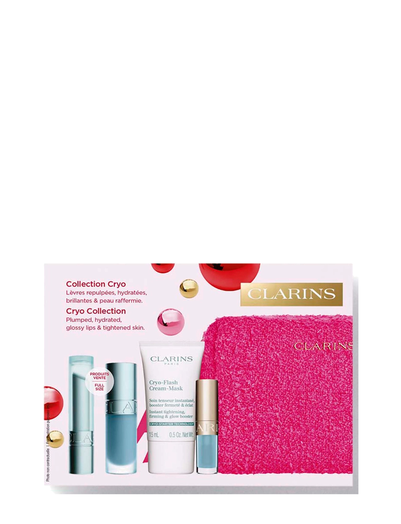 Clarins - Lip Comfort Oil LOB cryo 00/LCO cryo 00/Cryo mask 15ml/LCO cryo 00 mini 126.3 ml - gåvoset - clear - 2