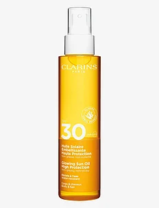 Glowing Sun Oil High Protection SPF30 Body & Hair, Clarins