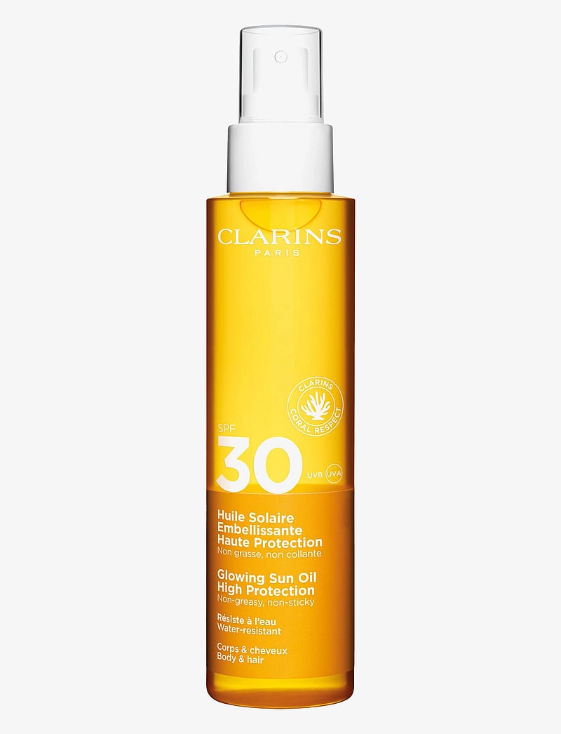 Clarins - Glowing Sun Oil High Protection SPF30 Body & Hair - för kroppen - clear - 0