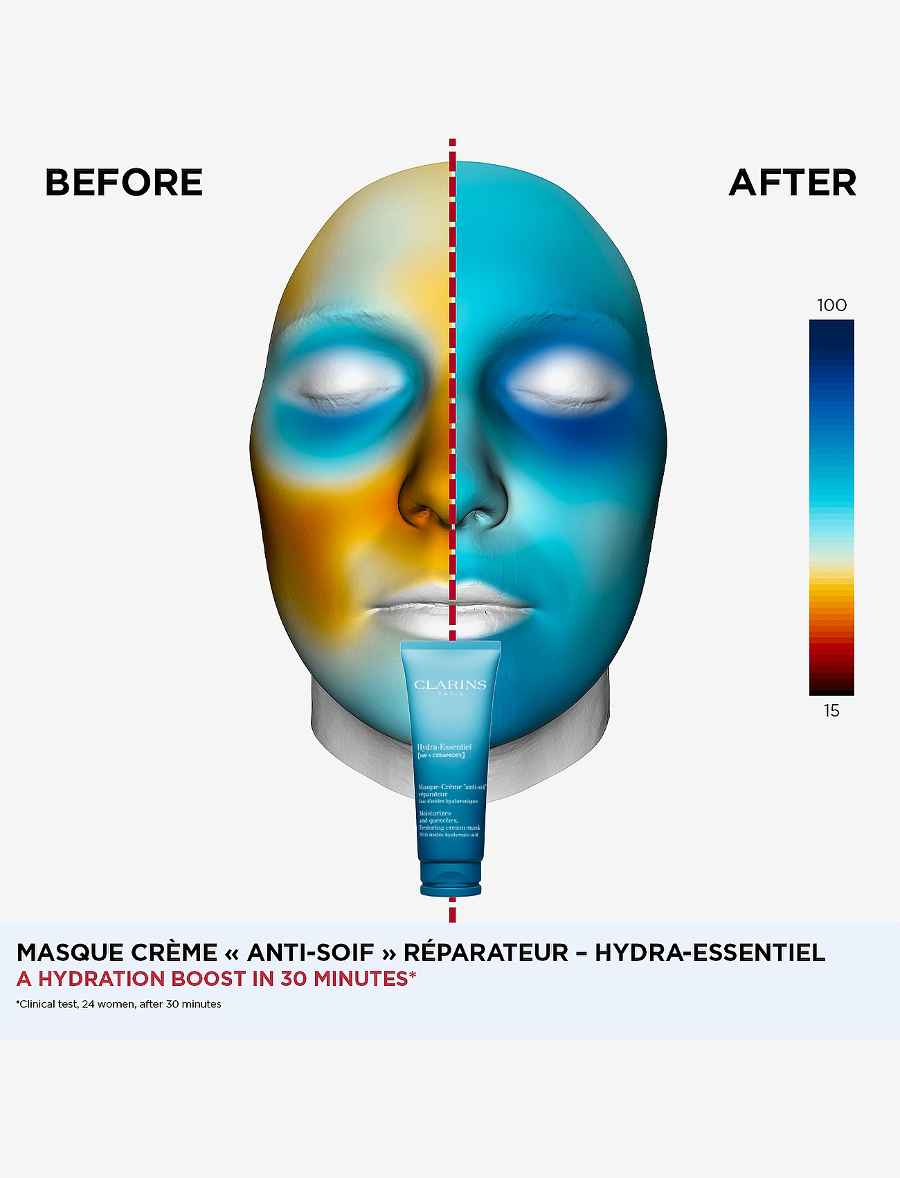 Clarins - Hydra-Essentiel Moisturizes and quenches, Restoring cream-mask - clear - 4