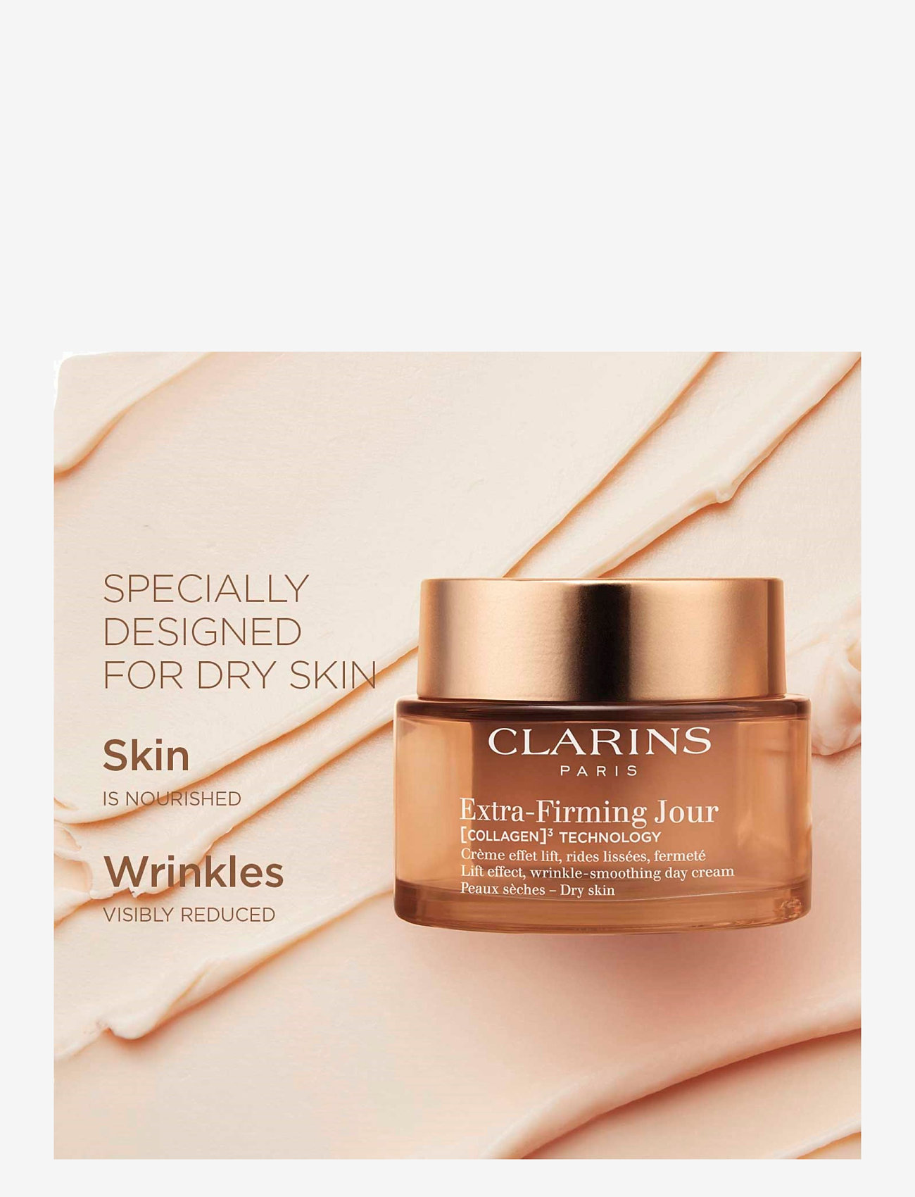 Clarins - Extra-Firming Jour Lift effect, wrinkle-smoothing day cream Dry skin - sommarens hudvård  - clear - 1