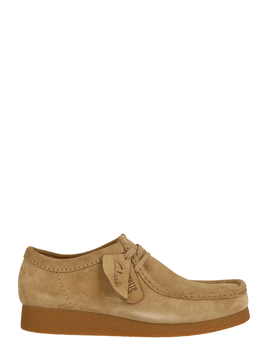 Clarks Originals - WallabeeEVO G - moc toe skór - dark sand suede - 1