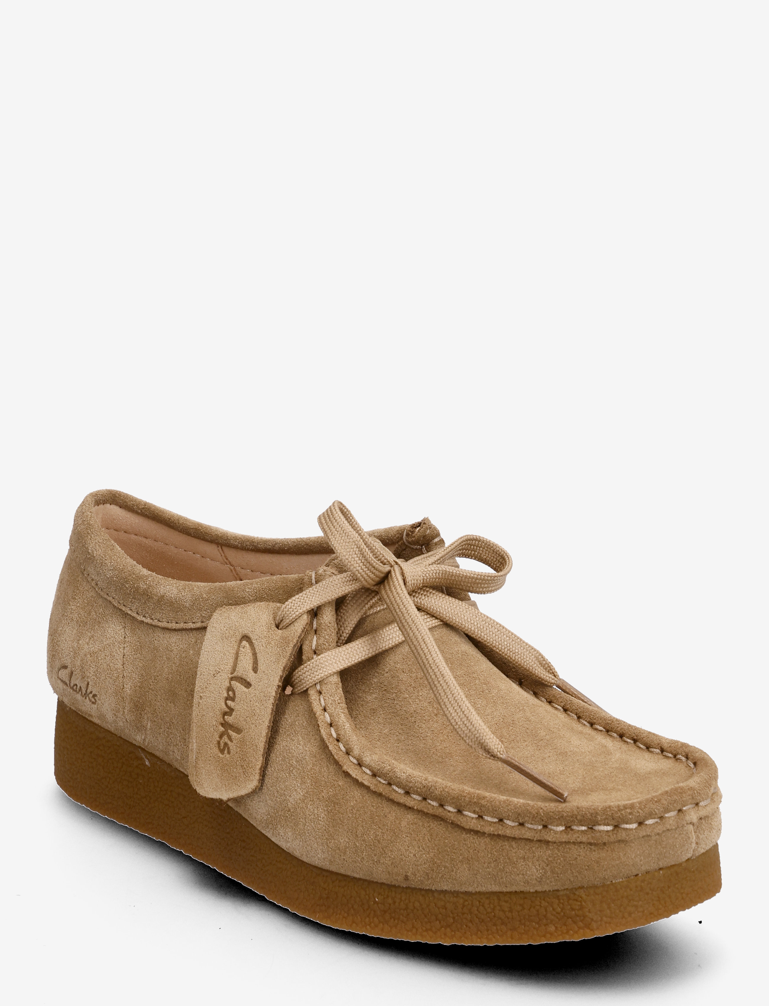 Clarks Originals WallabeeEVOSh D - Laced shoes - DARK SAND SUEDE / beige