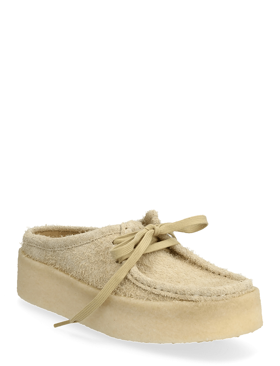 Clarks Originals - WallabeeCup Lo D - flatbotna mules - maple hairy sde - 0