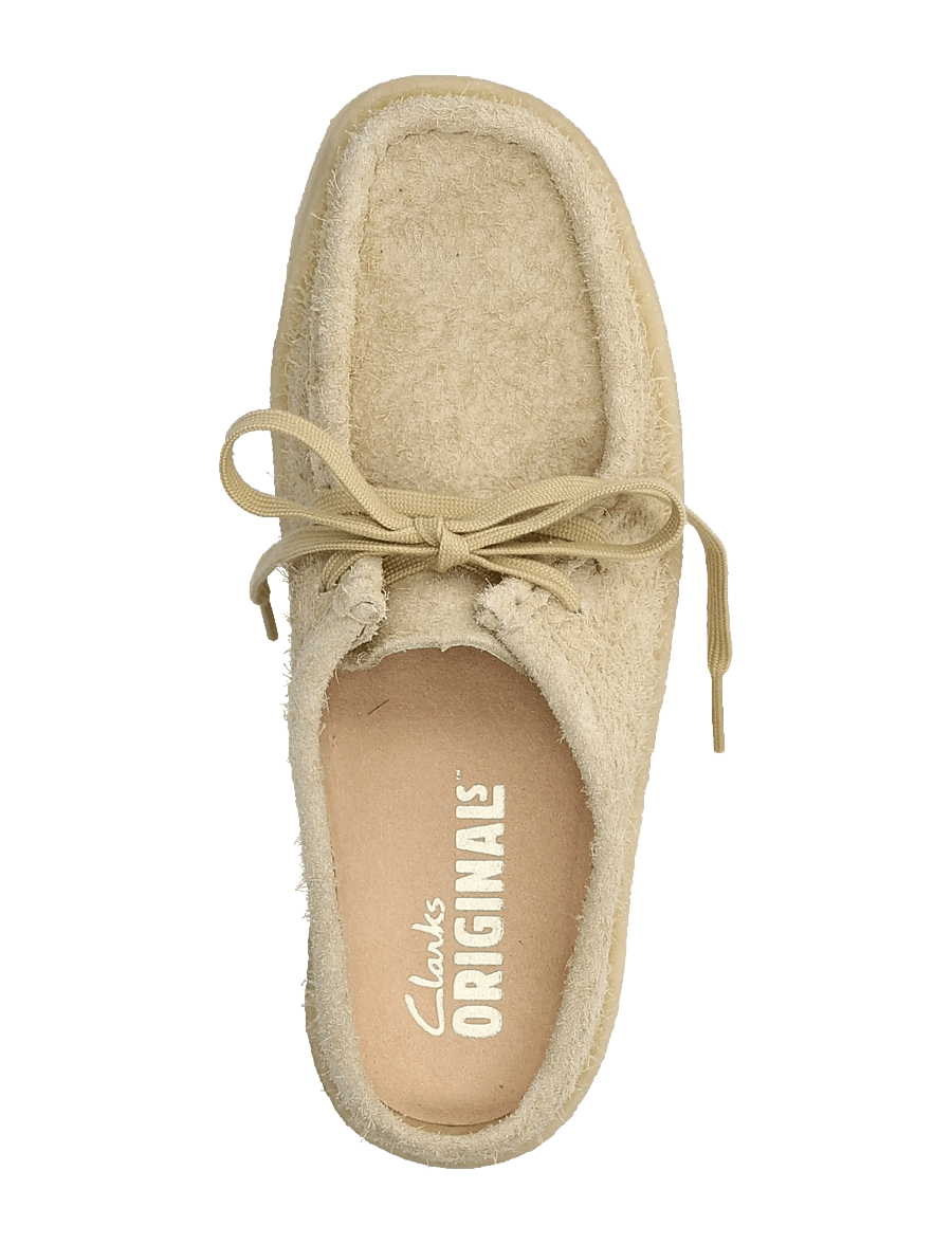Clarks Originals - WallabeeCup Lo D - flatbotna mules - maple hairy sde - 3